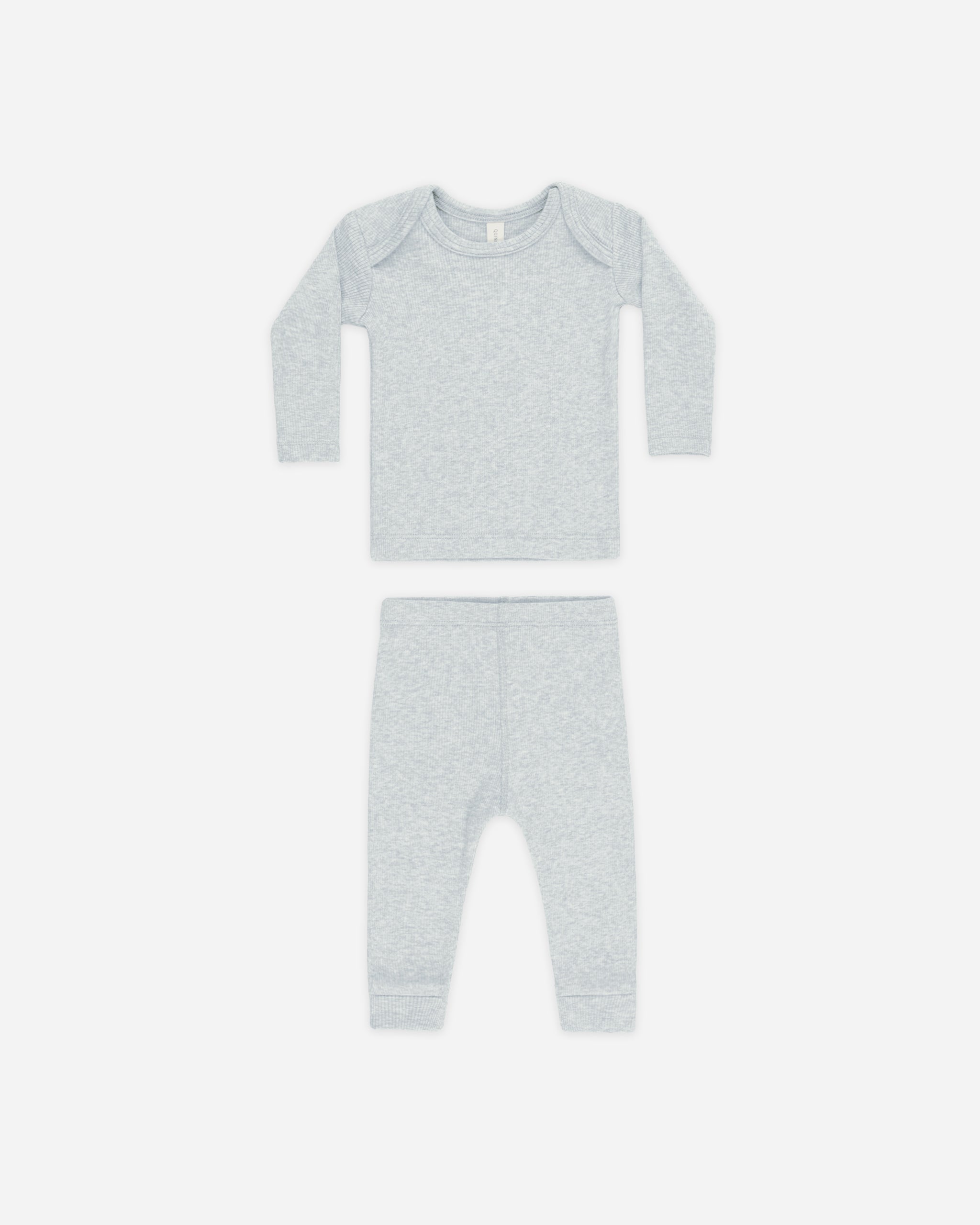 Ribbed Tee And Legging Set Dusty Blue - Rylee + Cru | Kids Clothes | Trendy Baby Clothes | Modern Infant Outfits |