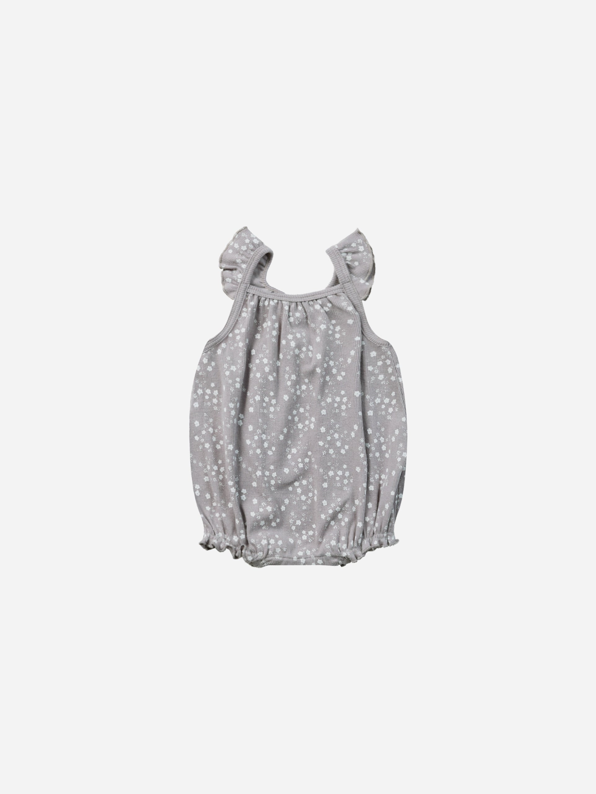 Ribbed Ruffle Romper || Fleur - Rylee + Cru | Kids Clothes | Trendy Baby Clothes | Modern Infant Outfits |