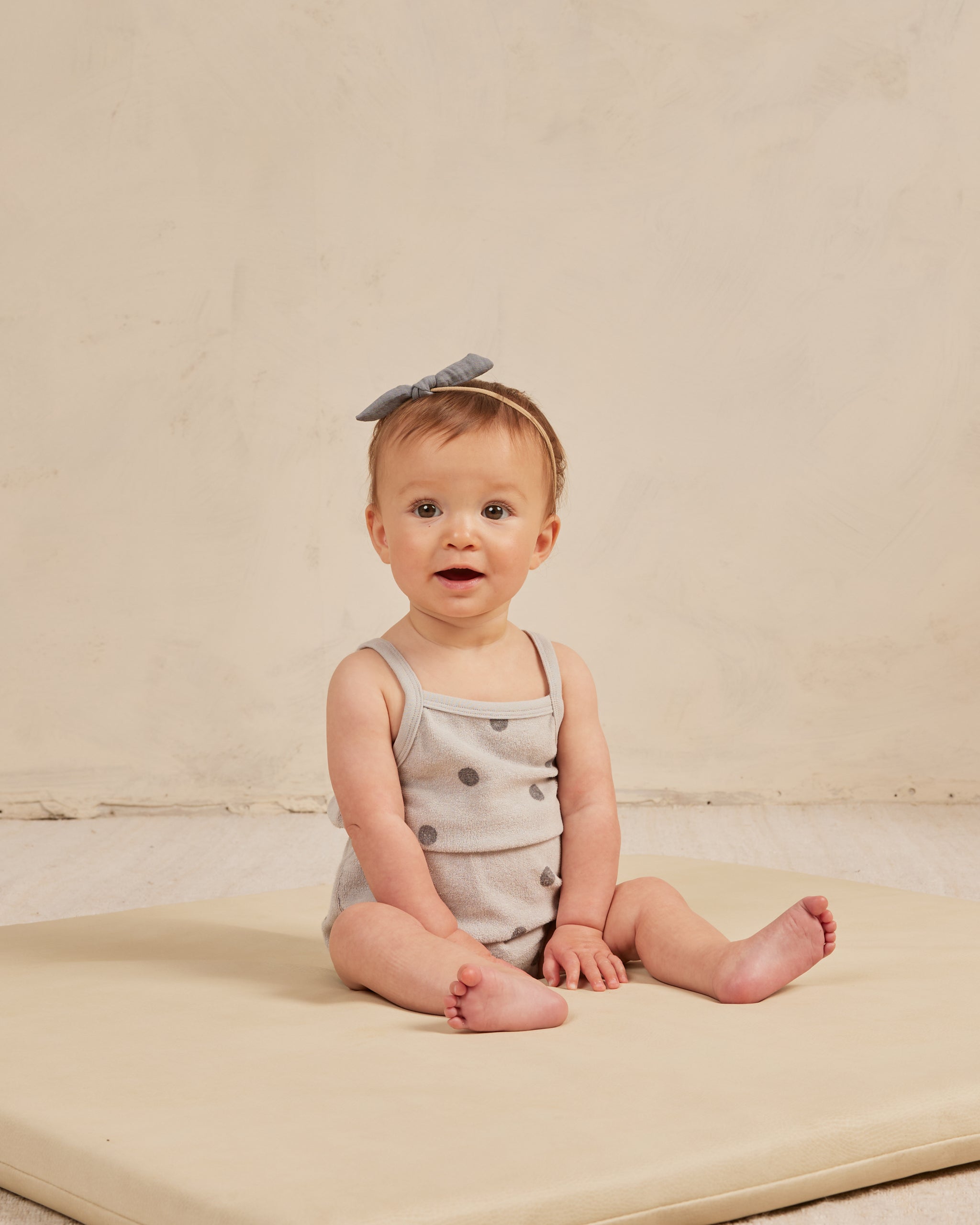 Terry Cinch Romper || Polka Dot - Rylee + Cru | Kids Clothes | Trendy Baby Clothes | Modern Infant Outfits |