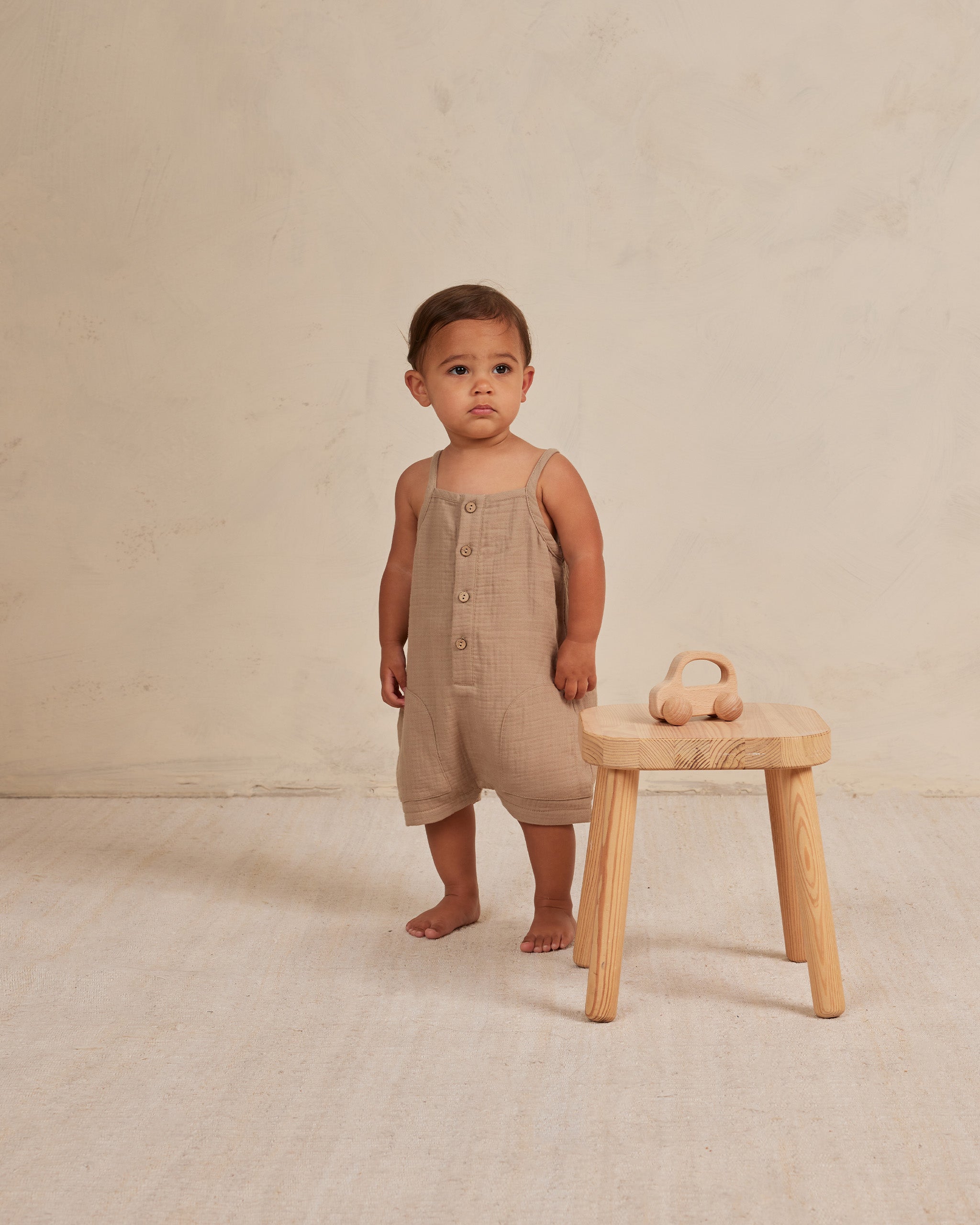 Oakley Romper || Oat - Rylee + Cru | Kids Clothes | Trendy Baby Clothes | Modern Infant Outfits |