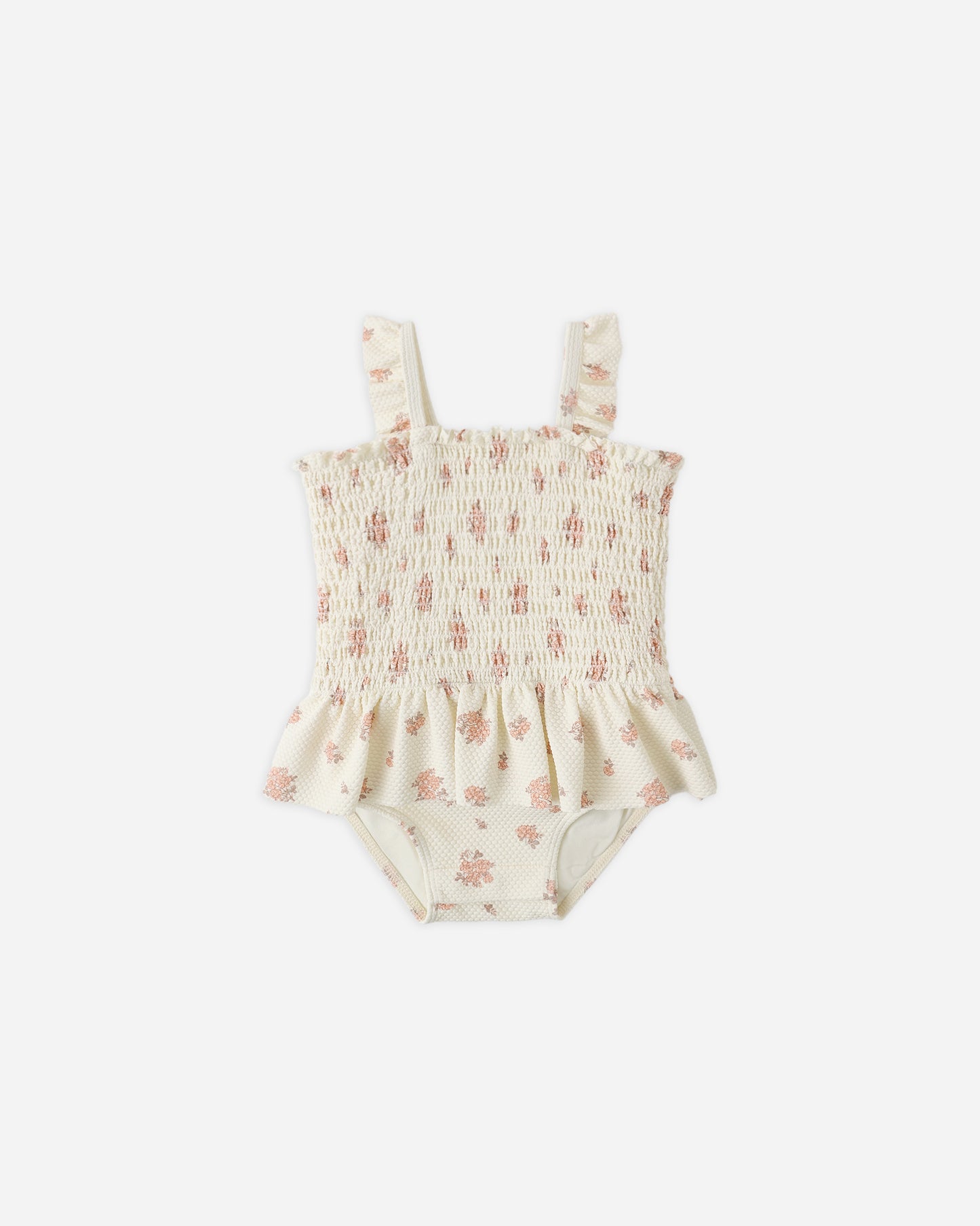 Smocked One-Piece Swimsuit Garden Rose - Rylee + Cru | Kids Clothes | Trendy Baby Clothes | Modern Infant Outfits |