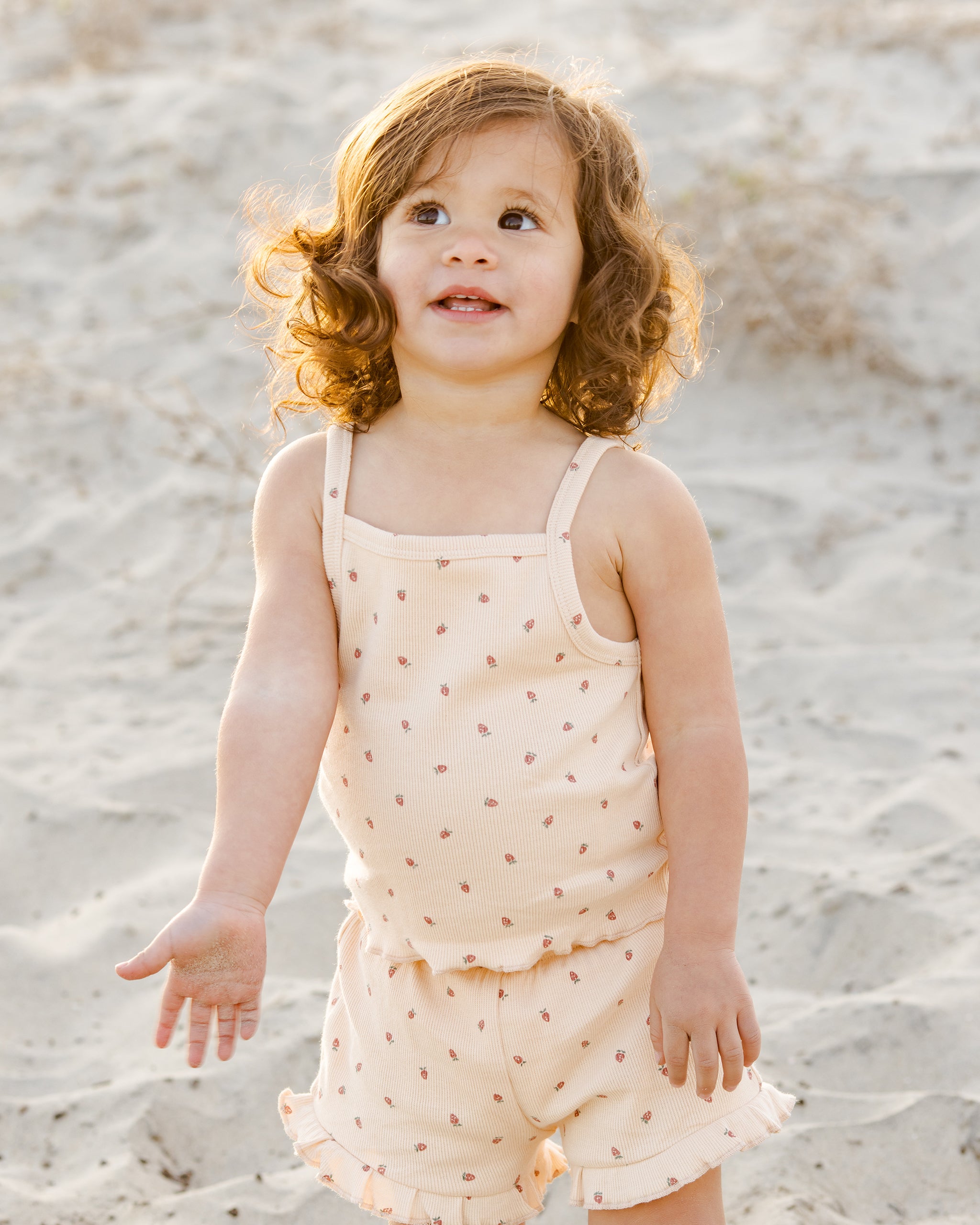 Evie Tank + Shortie Set || Strawberries - Rylee + Cru | Kids Clothes | Trendy Baby Clothes | Modern Infant Outfits |