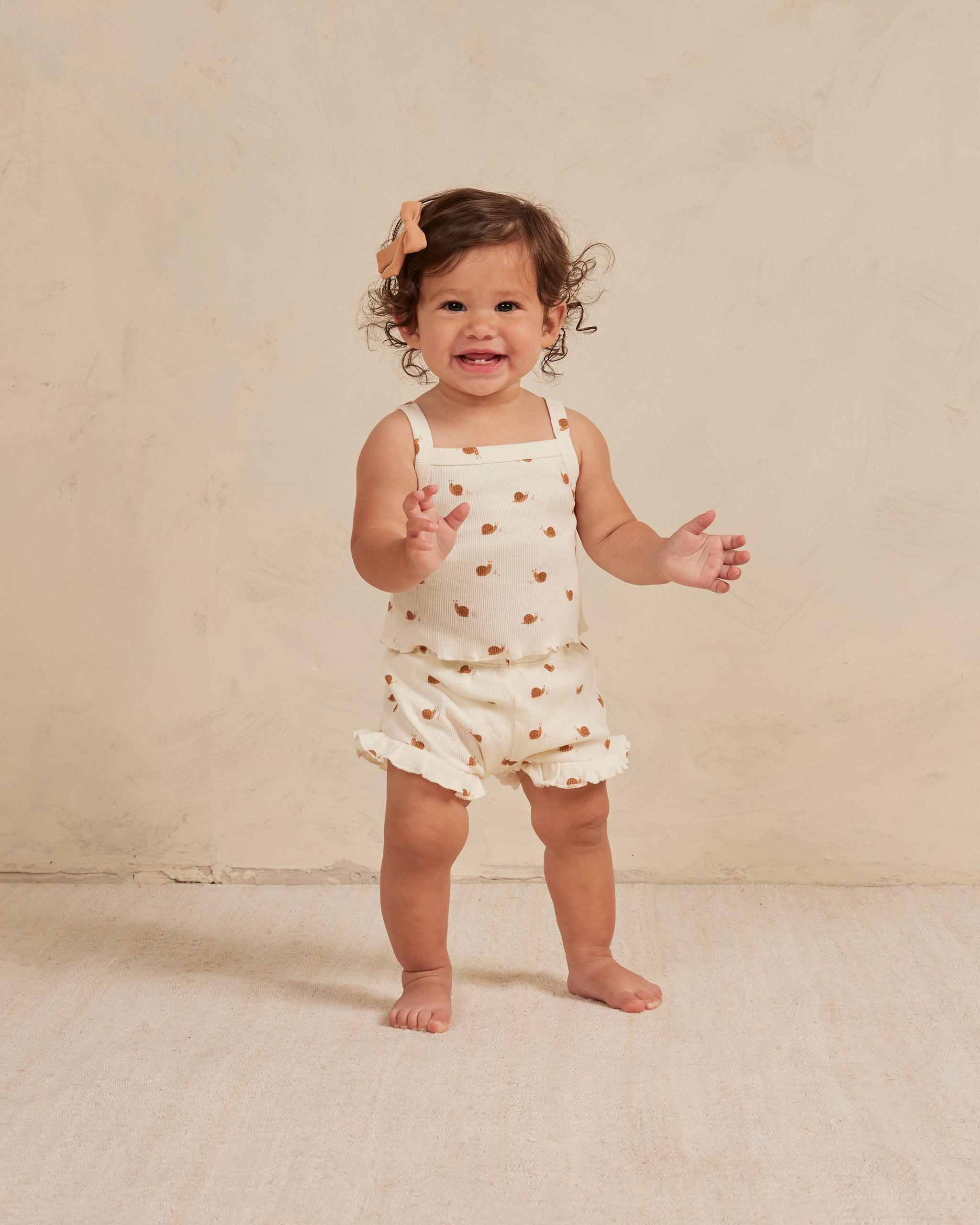 Evie Tank + Shortie Set || Snails - Rylee + Cru | Kids Clothes | Trendy Baby Clothes | Modern Infant Outfits |