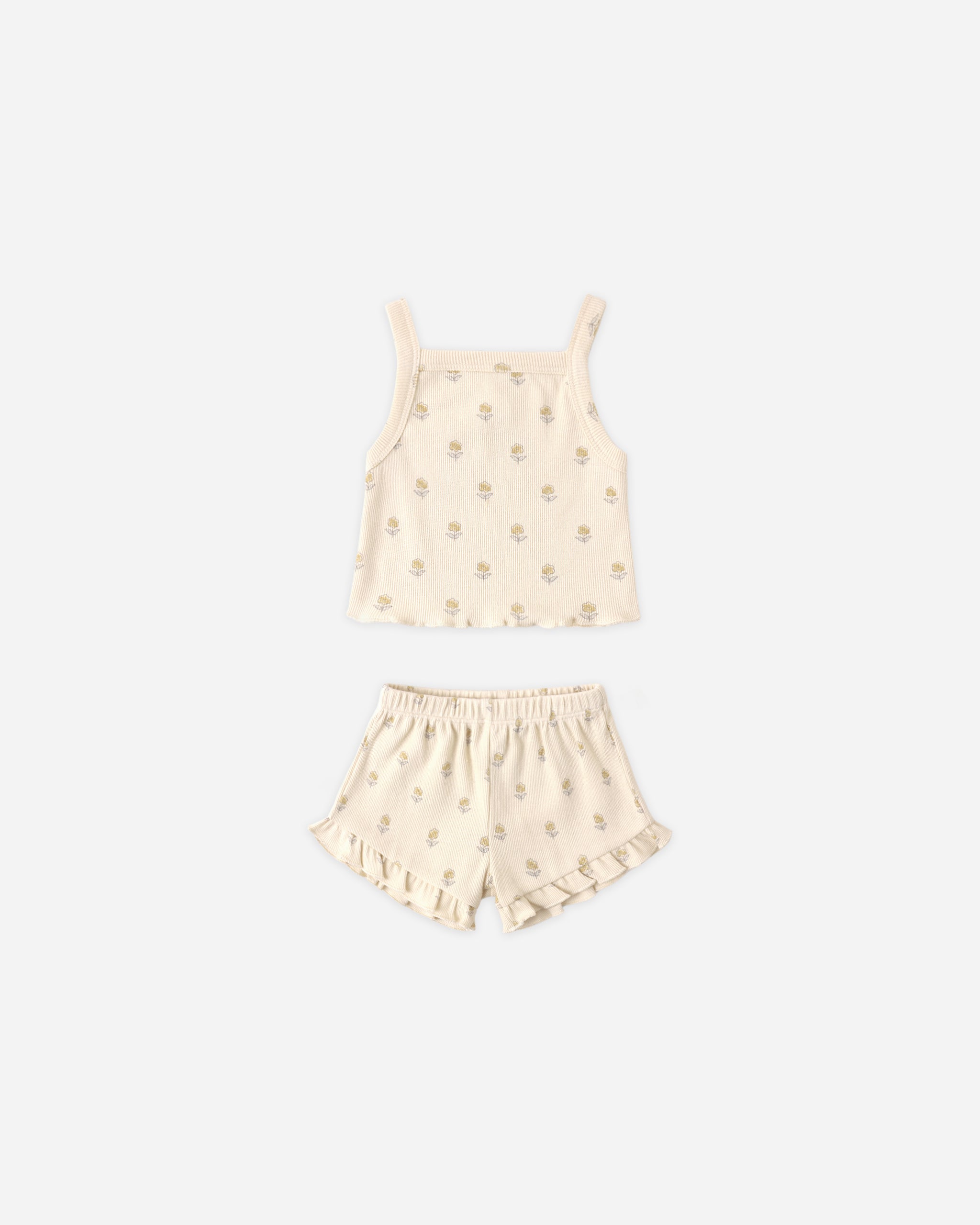 Evie Tank + Shortie Set Buttercup - Rylee + Cru | Kids Clothes | Trendy Baby Clothes | Modern Infant Outfits |