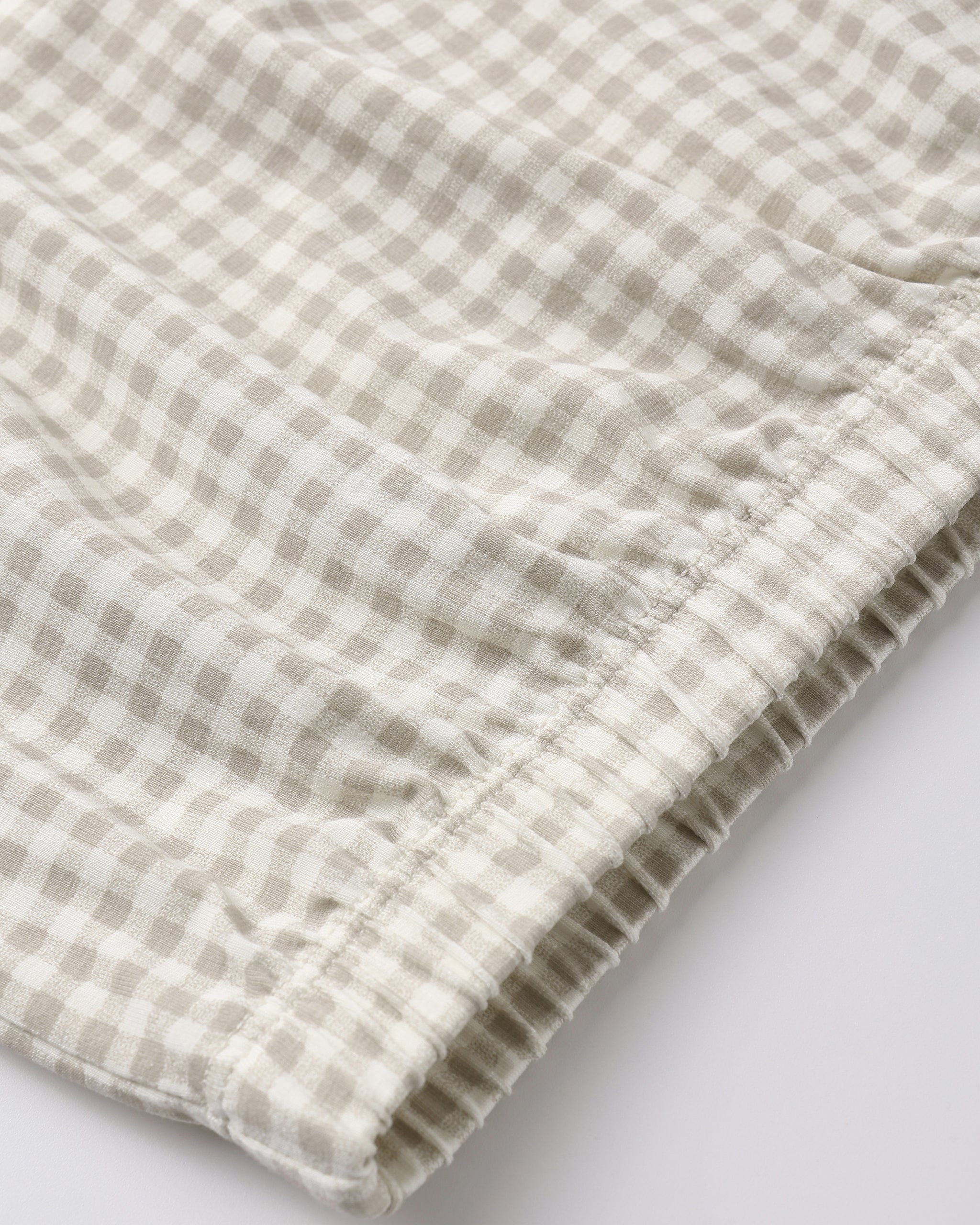 Bamboo Baby Gown + Hat Set Oat Gingham - Rylee + Cru | Kids Clothes | Trendy Baby Clothes | Modern Infant Outfits |