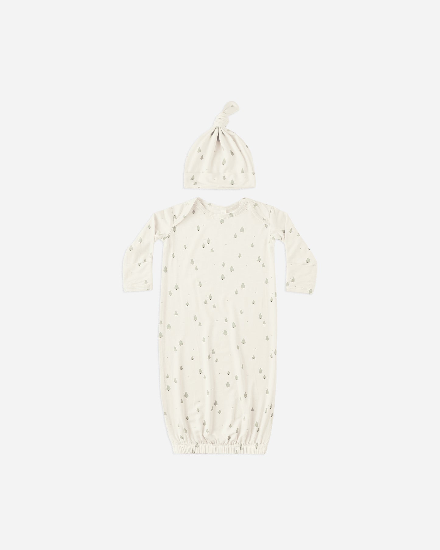 Bamboo Baby Gown + Hat Set || Trees - Rylee + Cru | Kids Clothes | Trendy Baby Clothes | Modern Infant Outfits |