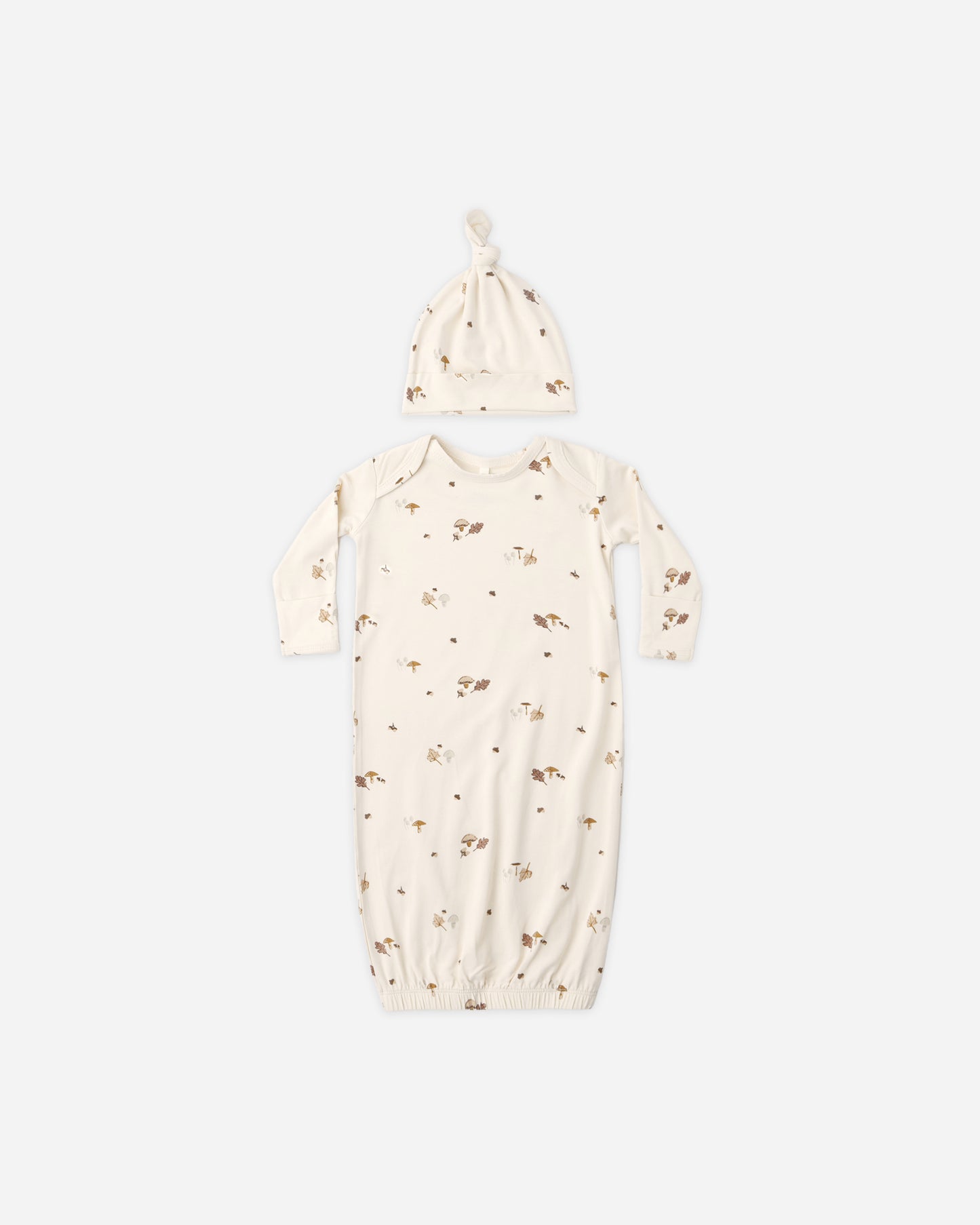 Bamboo Baby Gown + Hat Set Woodland - Rylee + Cru | Kids Clothes | Trendy Baby Clothes | Modern Infant Outfits |