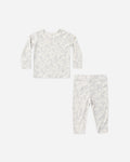 Bamboo Pajama Set Cloud Floral - Rylee + Cru | Kids Clothes | Trendy Baby Clothes | Modern Infant Outfits |