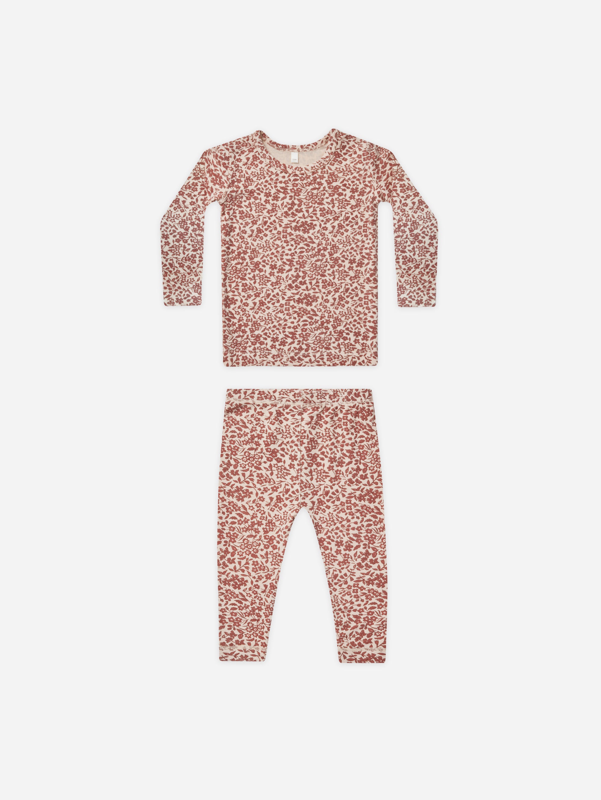 Bamboo Long Sleeve Pajama Set || Flower Field - Rylee + Cru | Kids Clothes | Trendy Baby Clothes | Modern Infant Outfits |