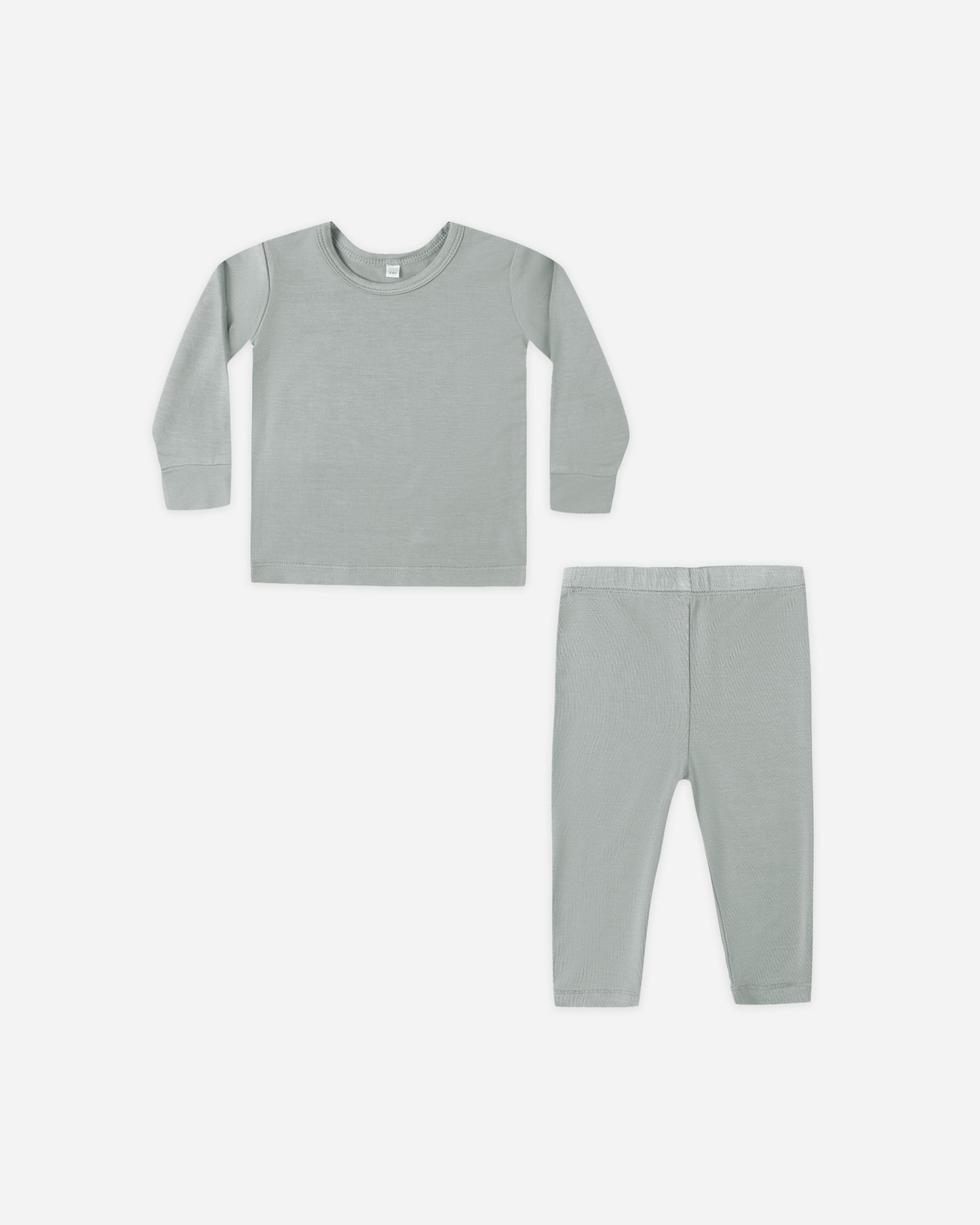 Bamboo Pajama Set || Steel Blue - Rylee + Cru | Kids Clothes | Trendy Baby Clothes | Modern Infant Outfits |