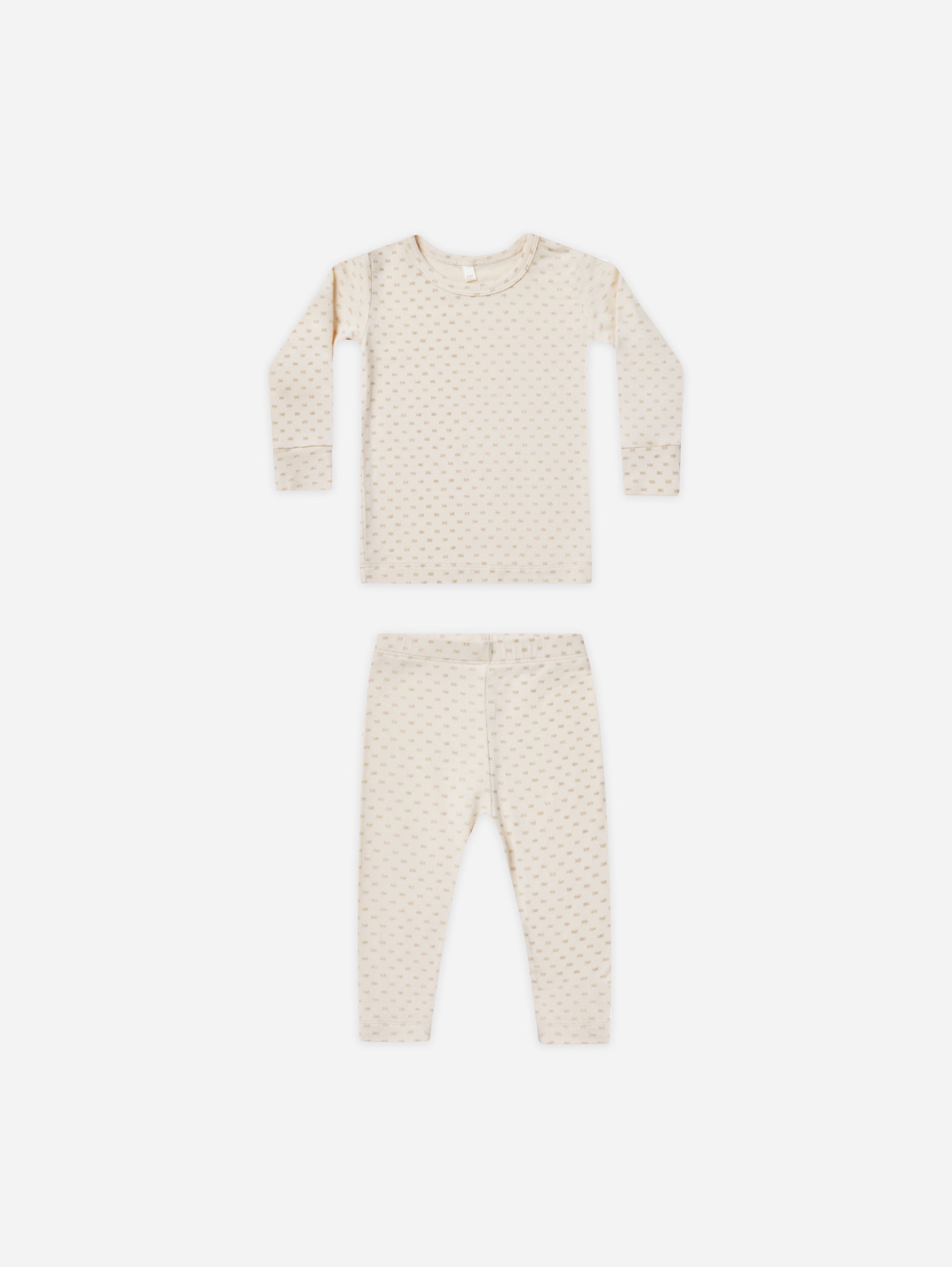 Bamboo Pajama Set || Oat Check - Rylee + Cru | Kids Clothes | Trendy Baby Clothes | Modern Infant Outfits |