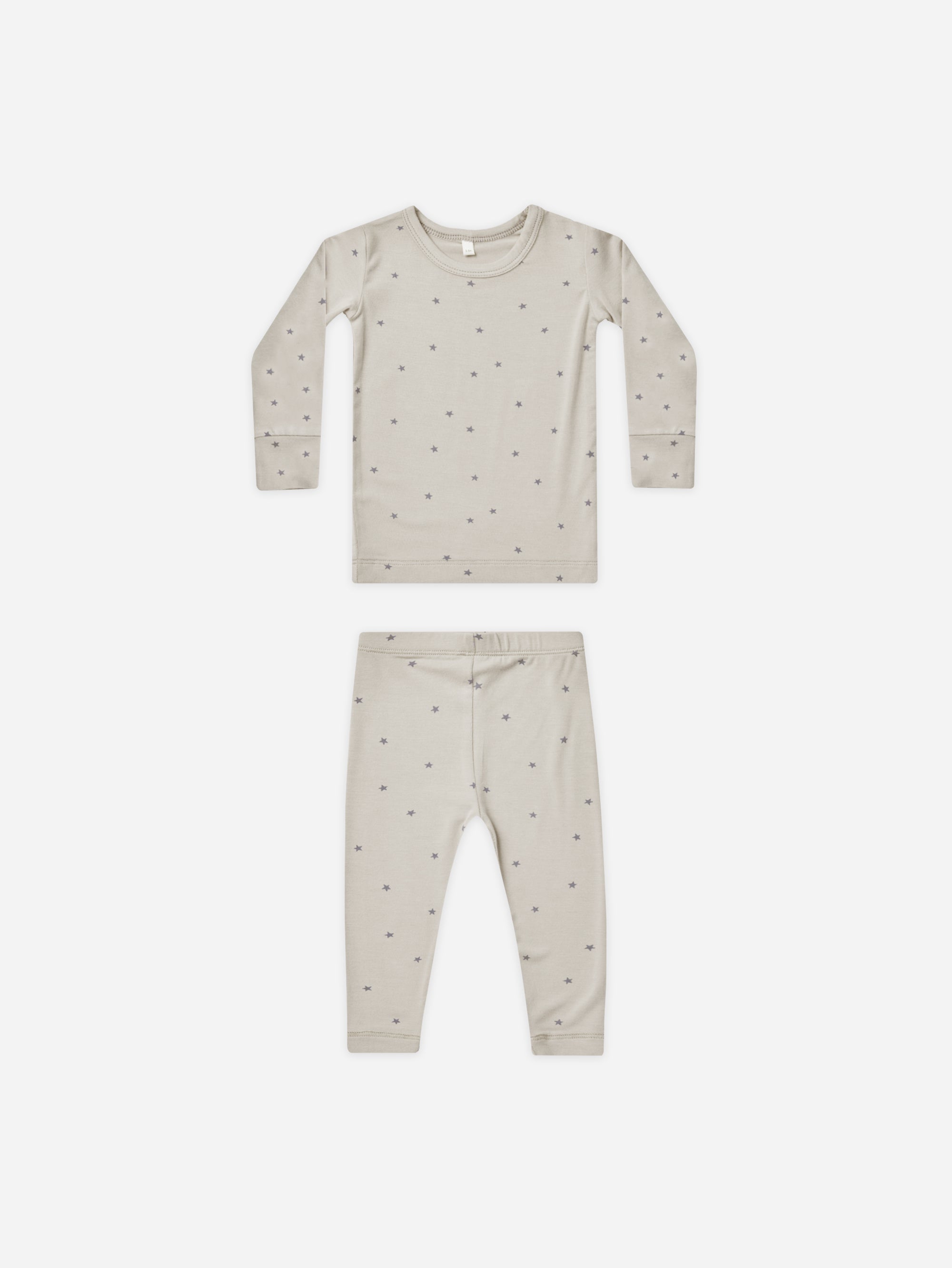 Bamboo Long Sleeve Pajama Set || Stars - Rylee + Cru | Kids Clothes | Trendy Baby Clothes | Modern Infant Outfits |