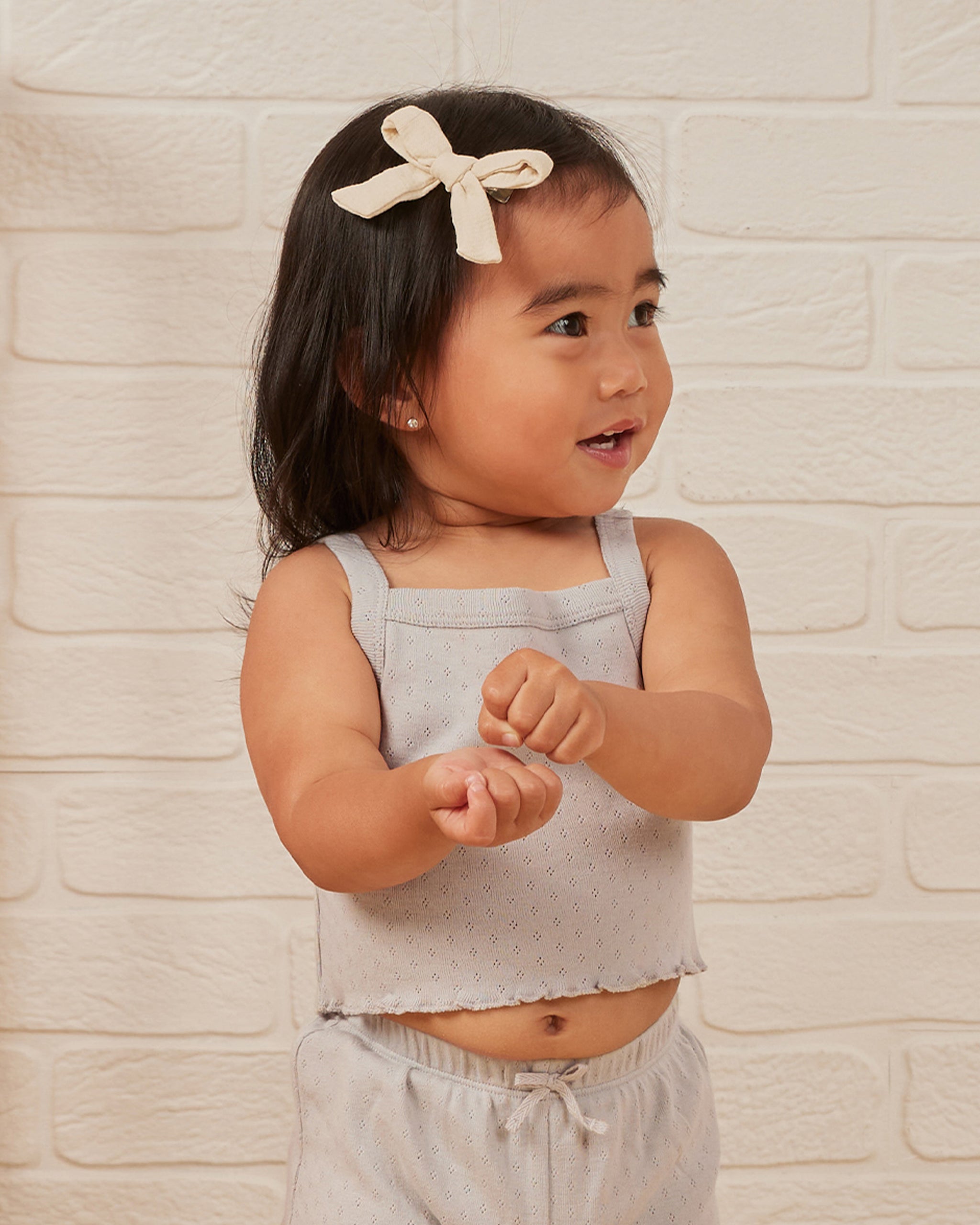 Pointelle Tank + Shortie Set || Cloud - Rylee + Cru | Kids Clothes | Trendy Baby Clothes | Modern Infant Outfits |
