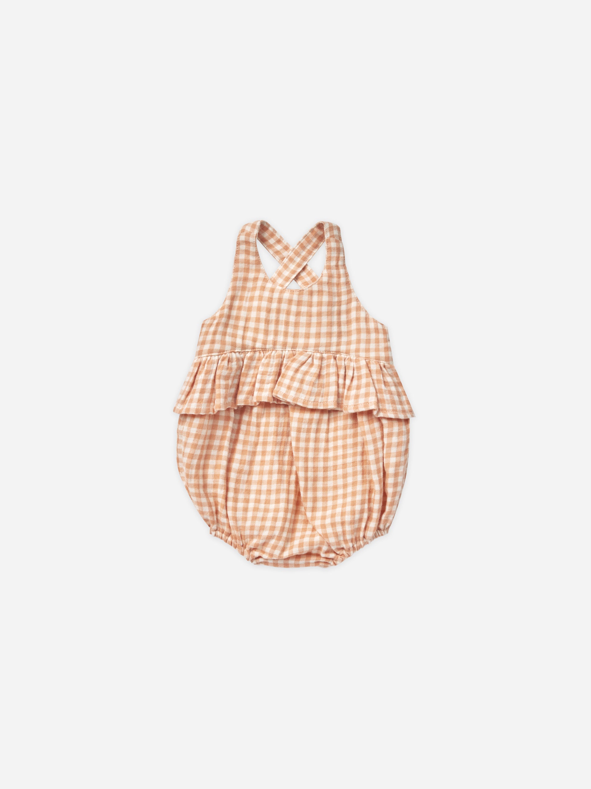 Quincy Mae Bamboo Swaddle - Oat Gingham main image 1