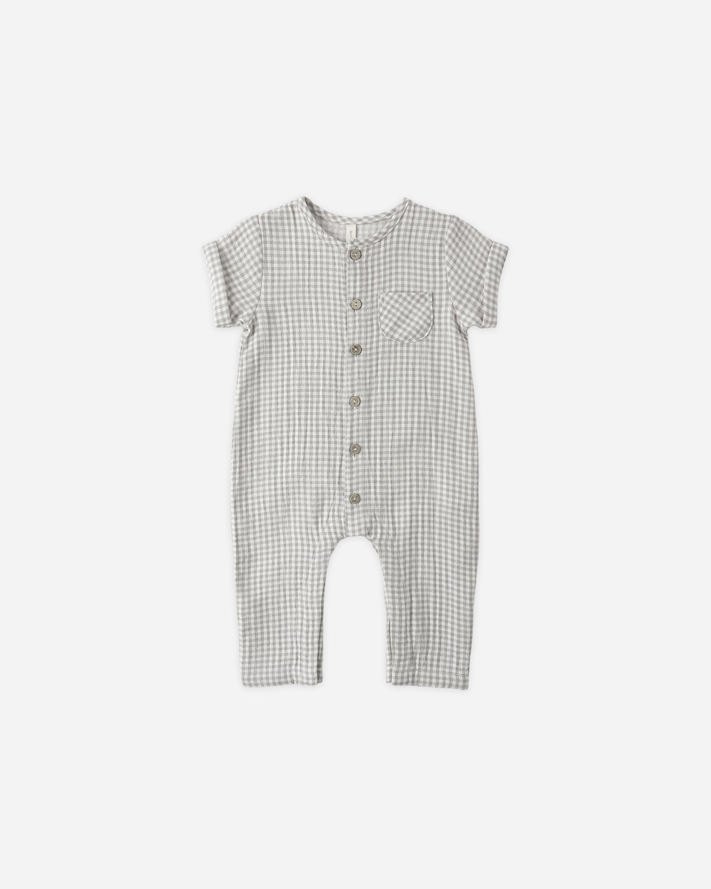 Charlie Jumpsuit Sage Gingham - Rylee + Cru | Kids Clothes | Trendy Baby Clothes | Modern Infant Outfits |