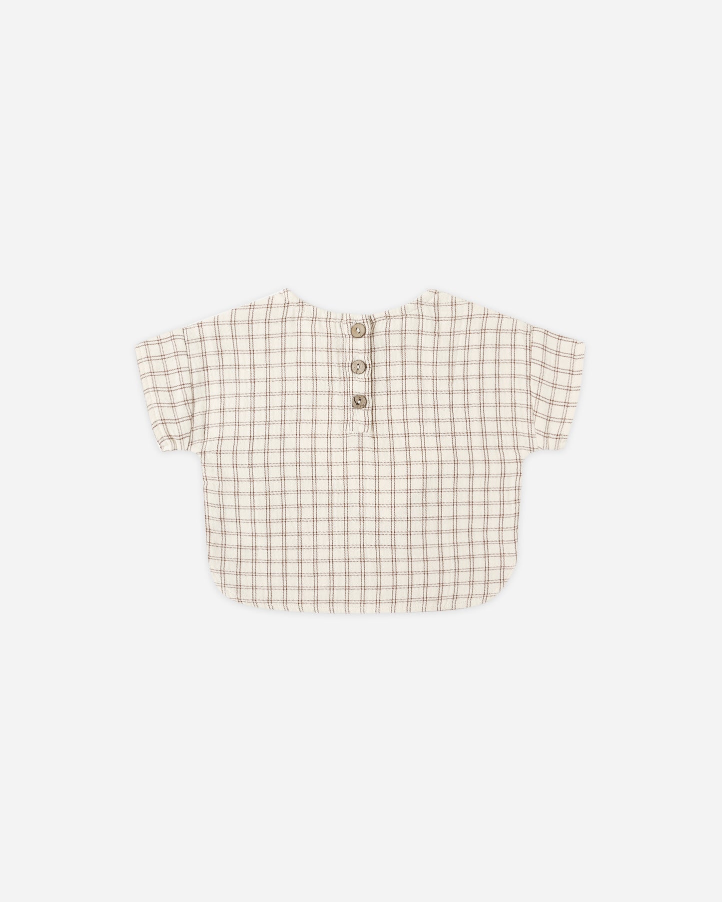 Woven Boxy Top || Cedar Check - Rylee + Cru | Kids Clothes | Trendy Baby Clothes | Modern Infant Outfits |