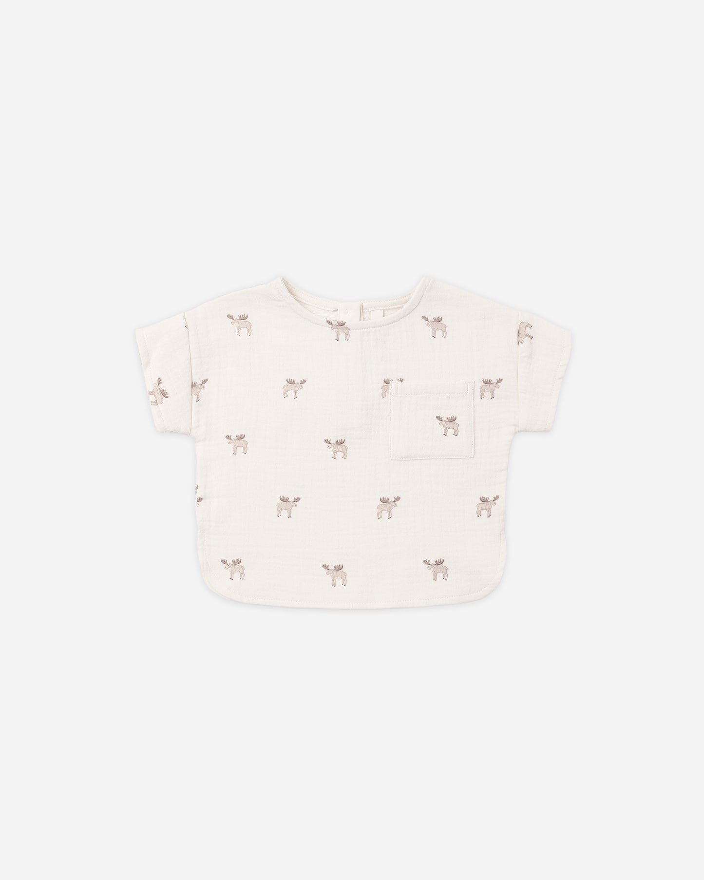 Woven Boxy Top Moose - Rylee + Cru | Kids Clothes | Trendy Baby Clothes | Modern Infant Outfits |