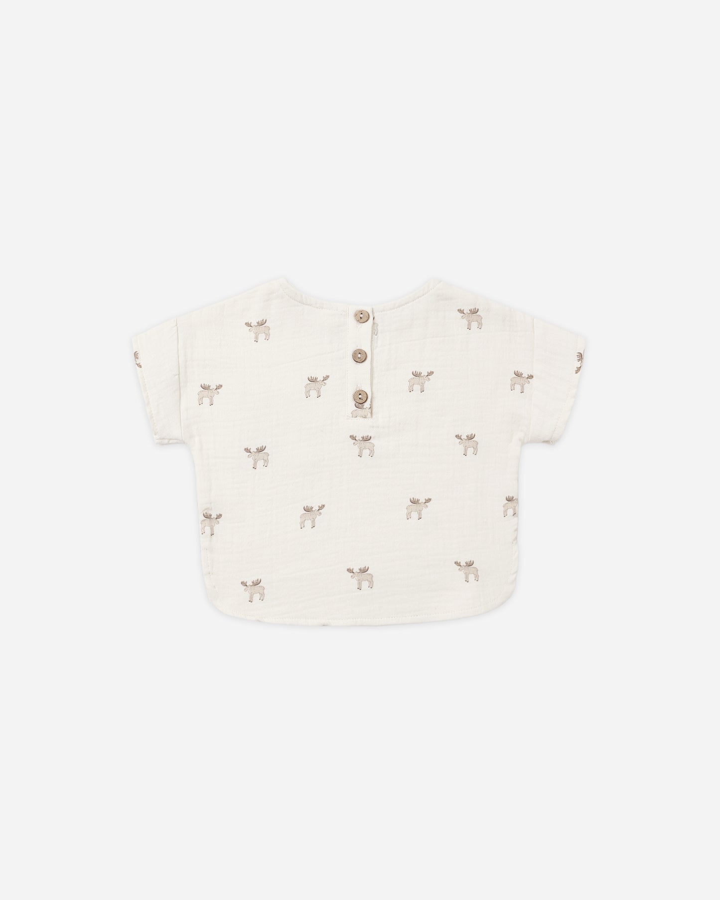 Woven Boxy Top Moose - Rylee + Cru | Kids Clothes | Trendy Baby Clothes | Modern Infant Outfits |