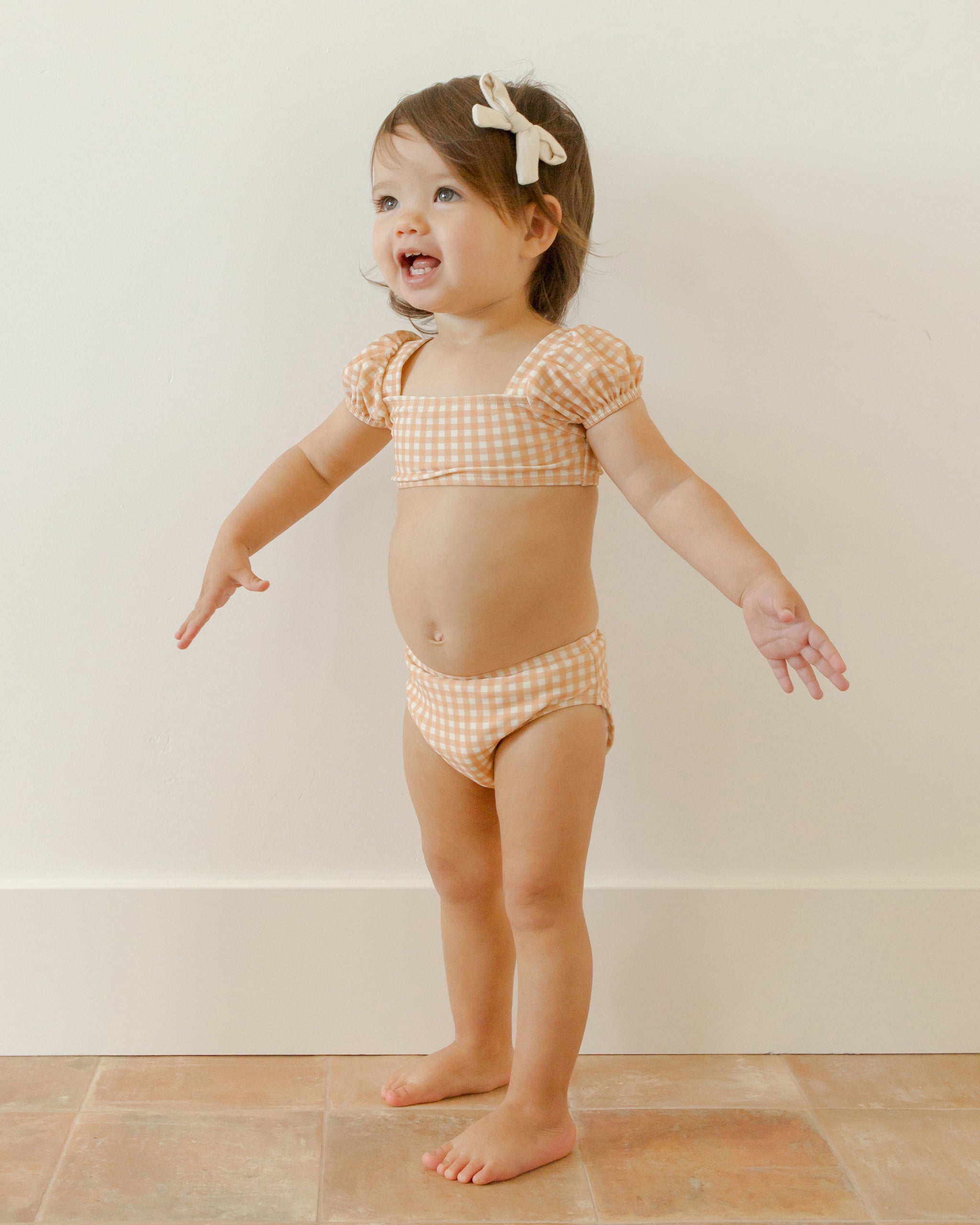 Zippy Two-Piece || Melon Gingham - Rylee + Cru | Kids Clothes | Trendy Baby Clothes | Modern Infant Outfits |