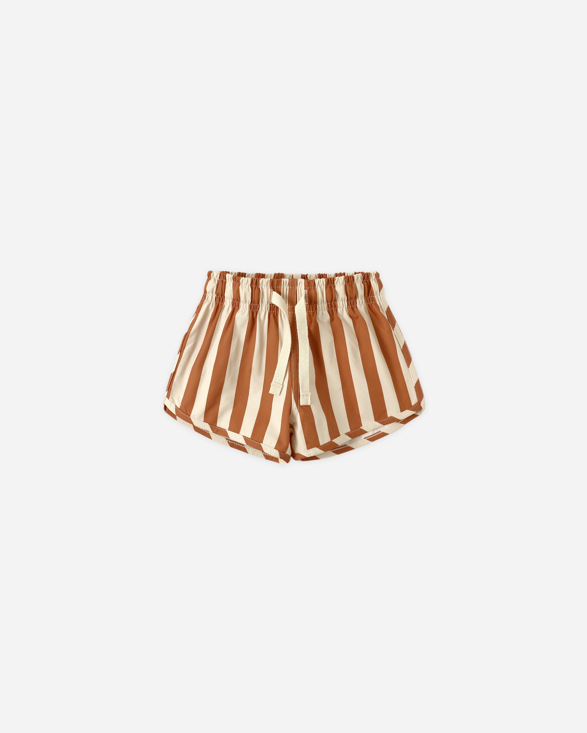 Boys Swim Short Retro Poppy Stripe - Rylee + Cru | Kids Clothes | Trendy Baby Clothes | Modern Infant Outfits |