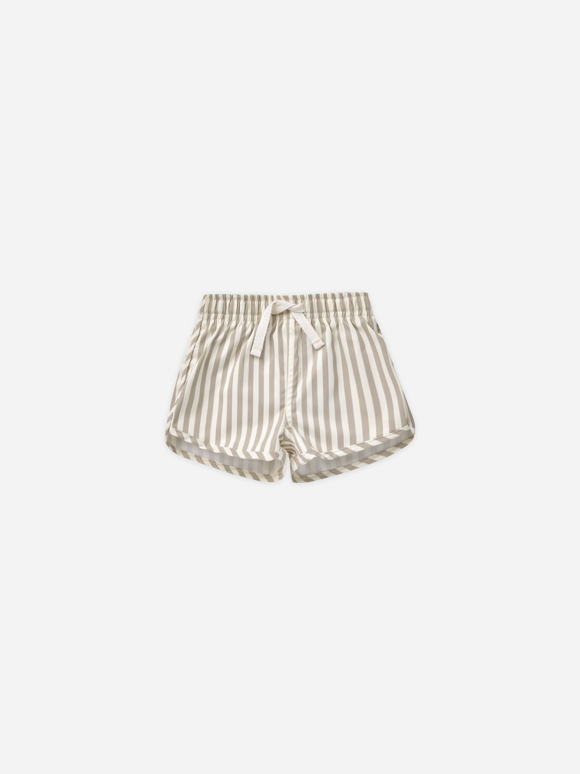 Boys Swim Short || Ash Stripe - Rylee + Cru | Kids Clothes | Trendy Baby Clothes | Modern Infant Outfits |
