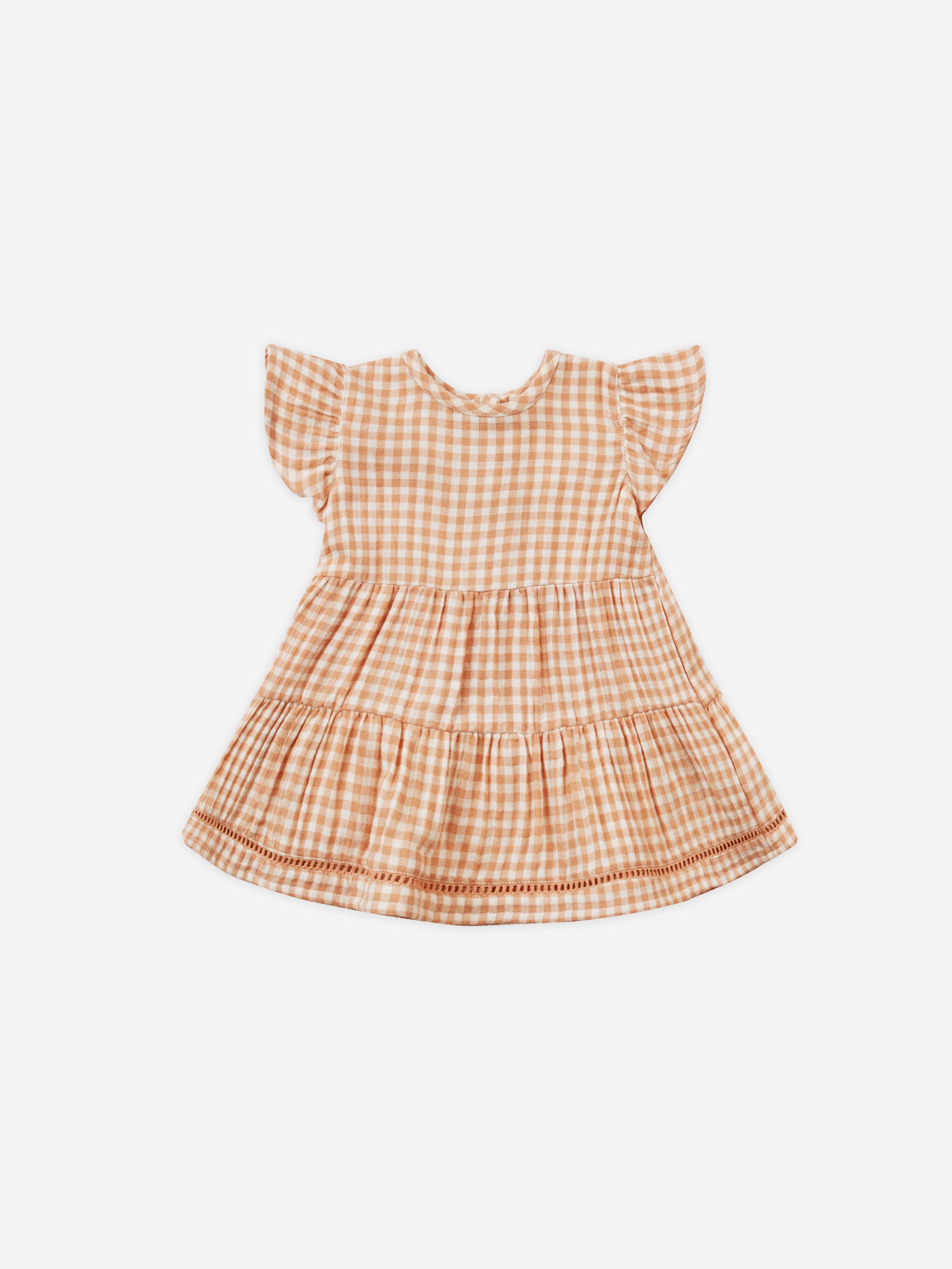 Lily Dress || Melon Gingham - Rylee + Cru | Kids Clothes | Trendy Baby Clothes | Modern Infant Outfits |