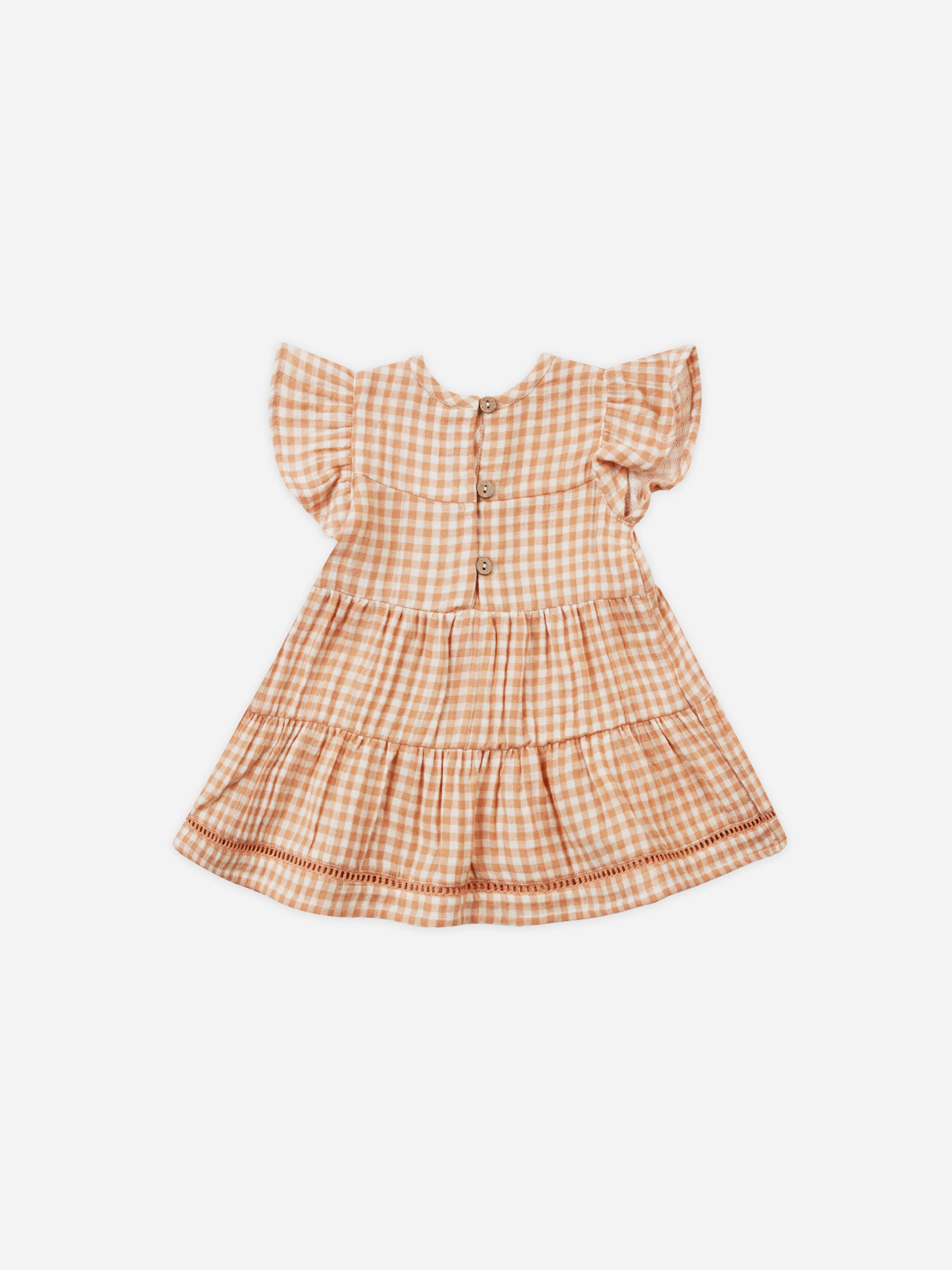 Lily Dress || Melon Gingham - Rylee + Cru | Kids Clothes | Trendy Baby Clothes | Modern Infant Outfits |