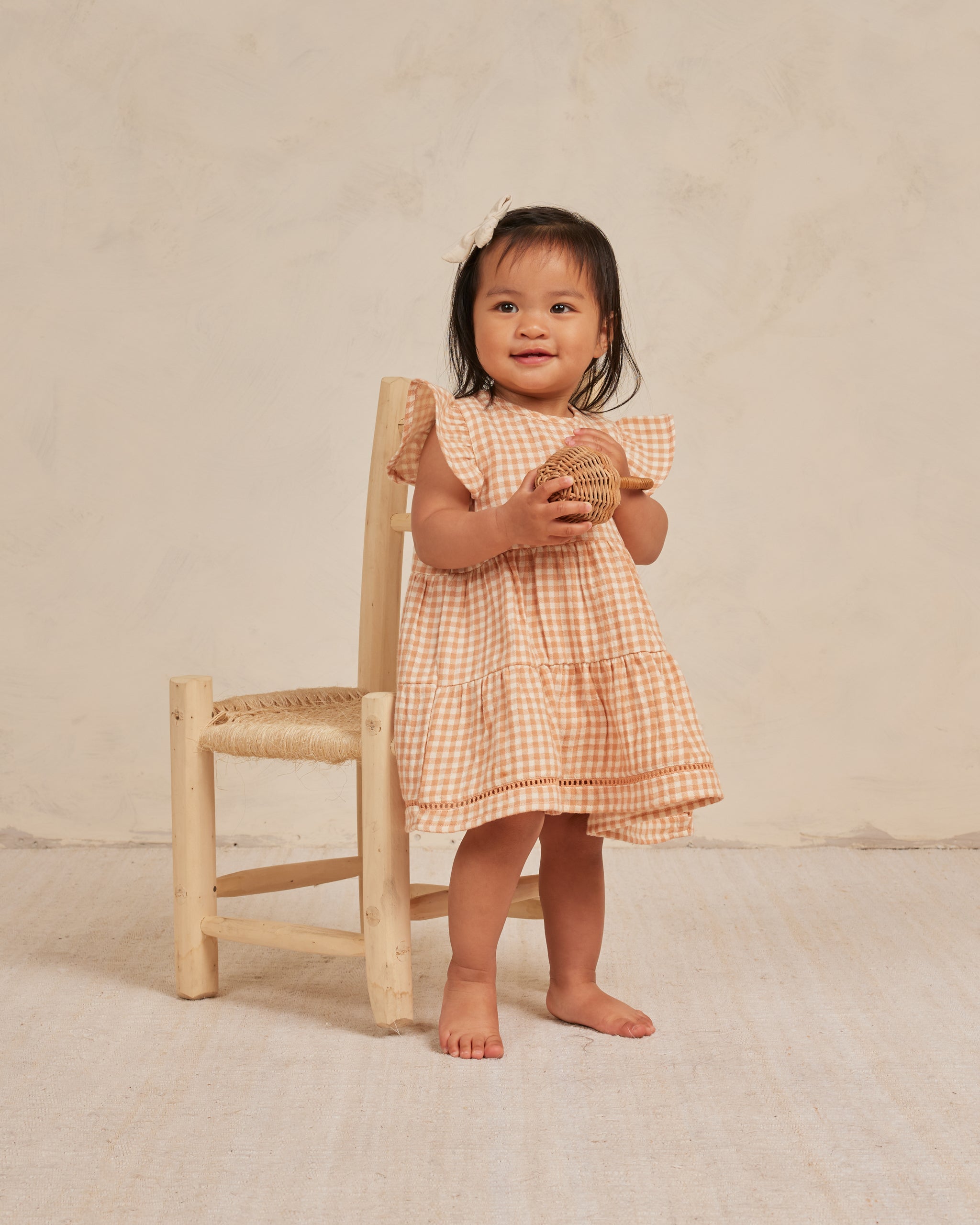 Lily Dress || Melon Gingham – Quincy Mae