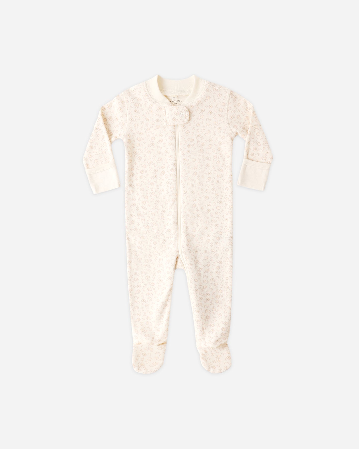 Zip Longsleeve Sleeper Footie Ditsy - Rylee + Cru | Kids Clothes | Trendy Baby Clothes | Modern Infant Outfits |