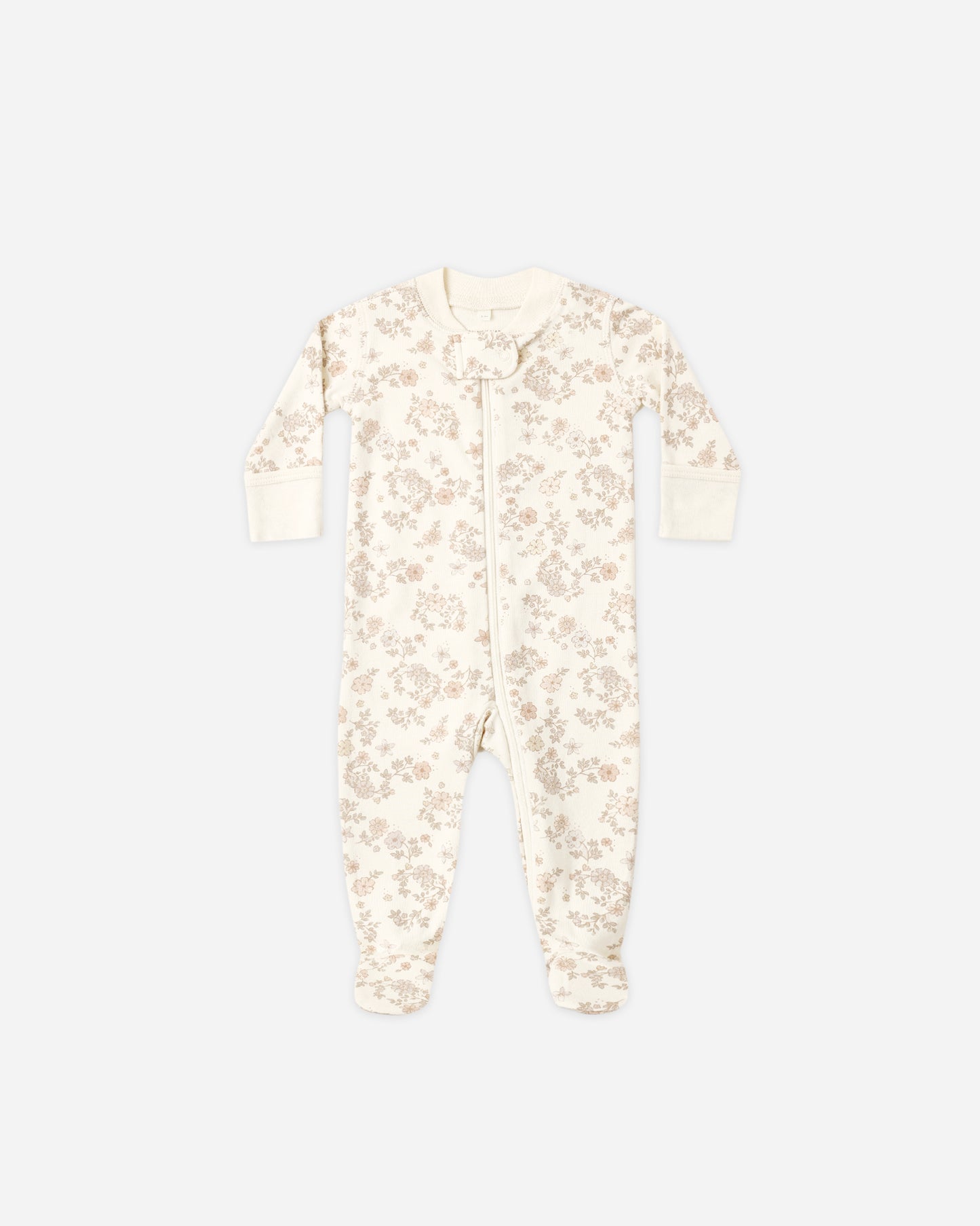 Zip Long Sleeve Sleeper Footie Floral Vine - Rylee + Cru | Kids Clothes | Trendy Baby Clothes | Modern Infant Outfits |