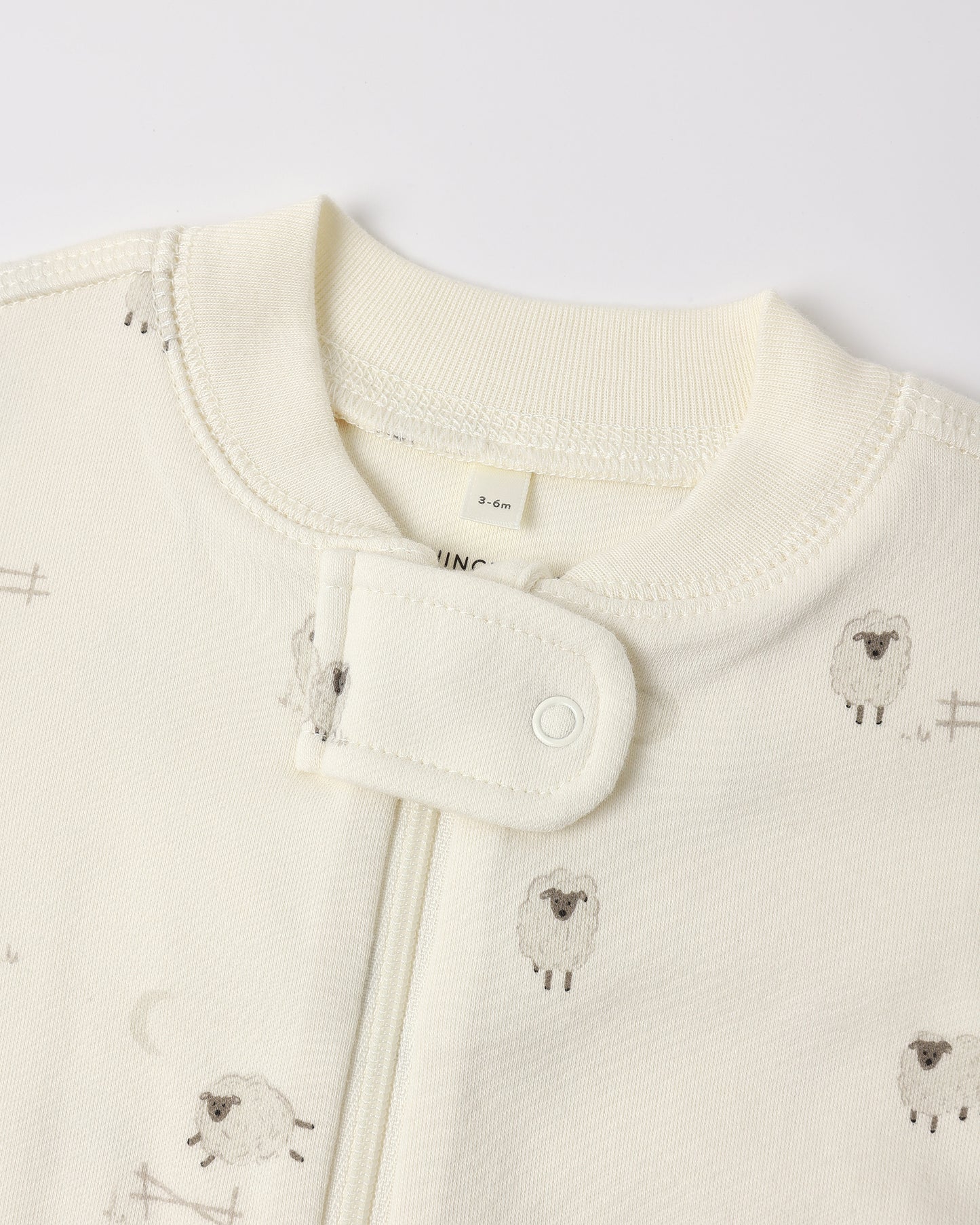 Zip Long Sleeve Sleeper Footie Sheep - Rylee + Cru | Kids Clothes | Trendy Baby Clothes | Modern Infant Outfits |