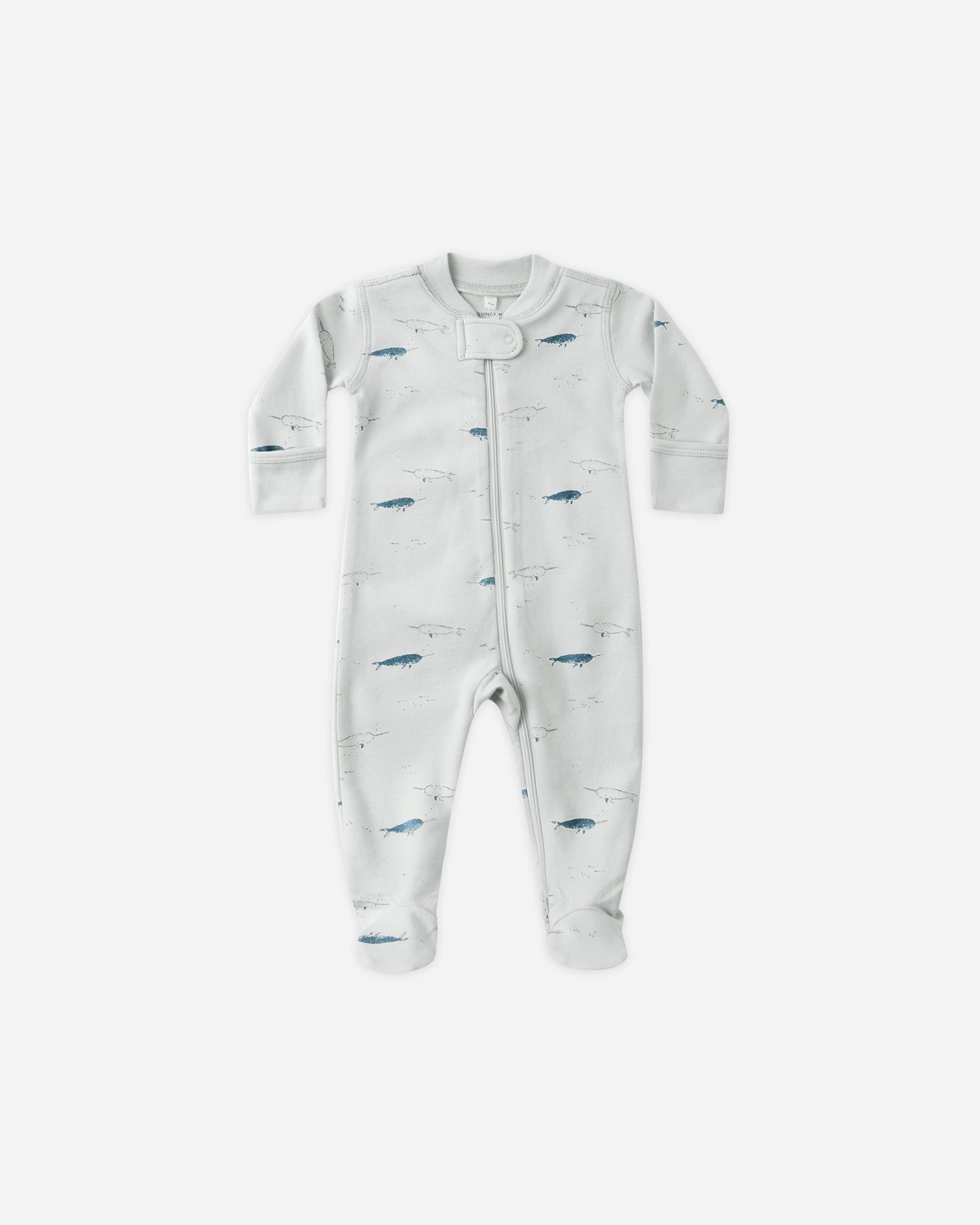 Zip Long Sleeve Sleeper Footie || Narwhals - Rylee + Cru | Kids Clothes | Trendy Baby Clothes | Modern Infant Outfits |