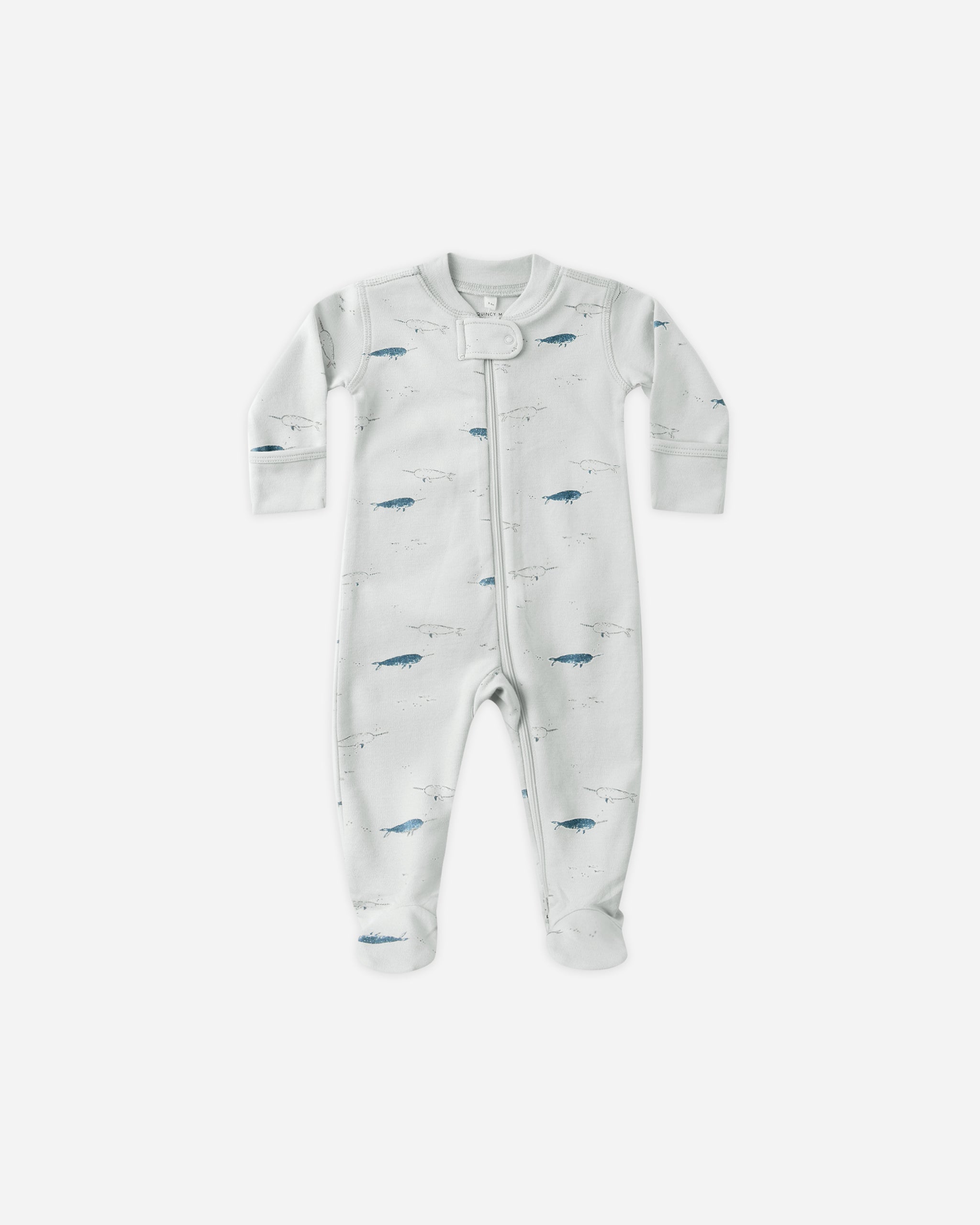 Zip Long Sleeve Sleeper Footie || Narwhals - Rylee + Cru | Kids Clothes | Trendy Baby Clothes | Modern Infant Outfits |