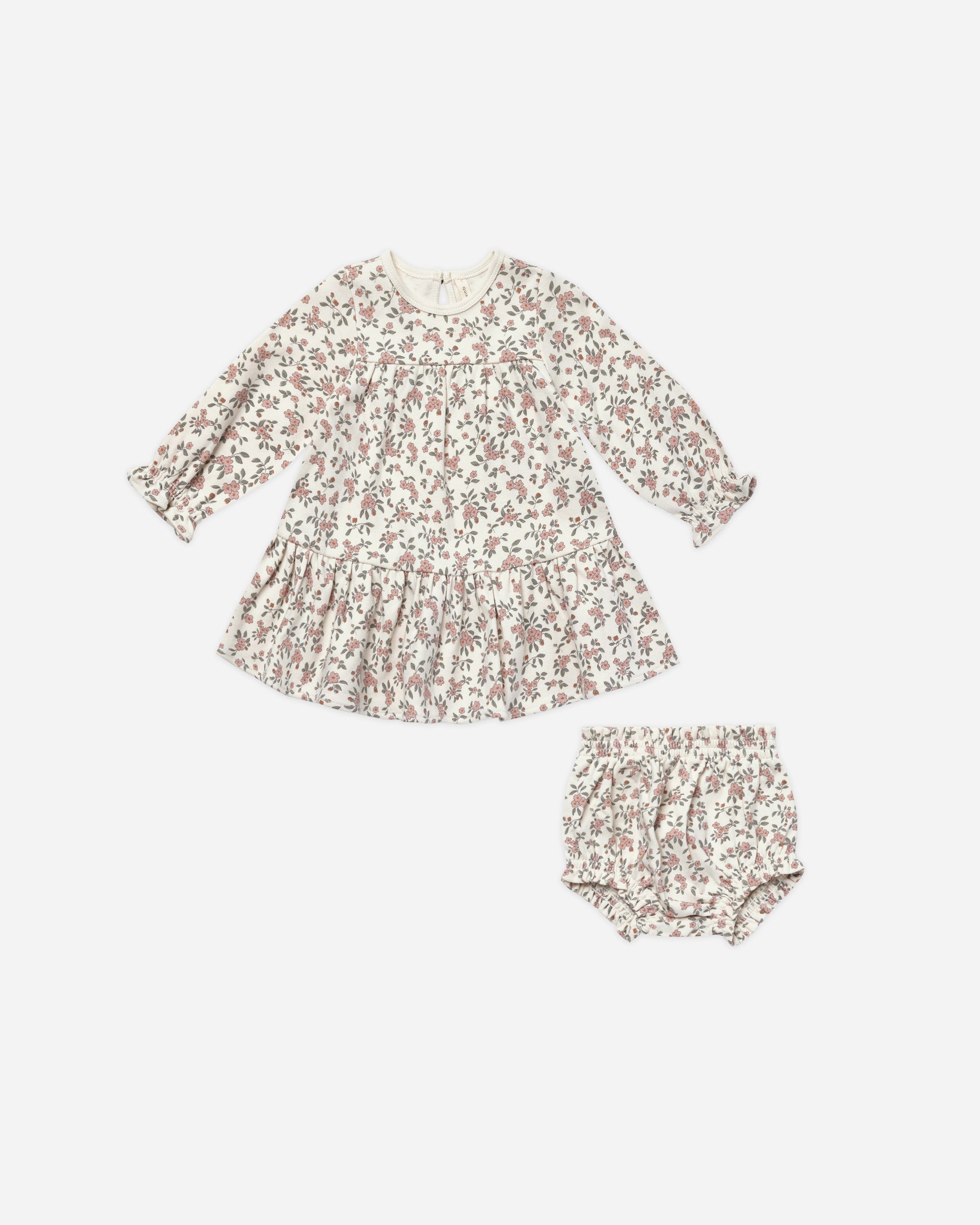 Quincy Mae Tiered Jersey Dress - Swans main image 1