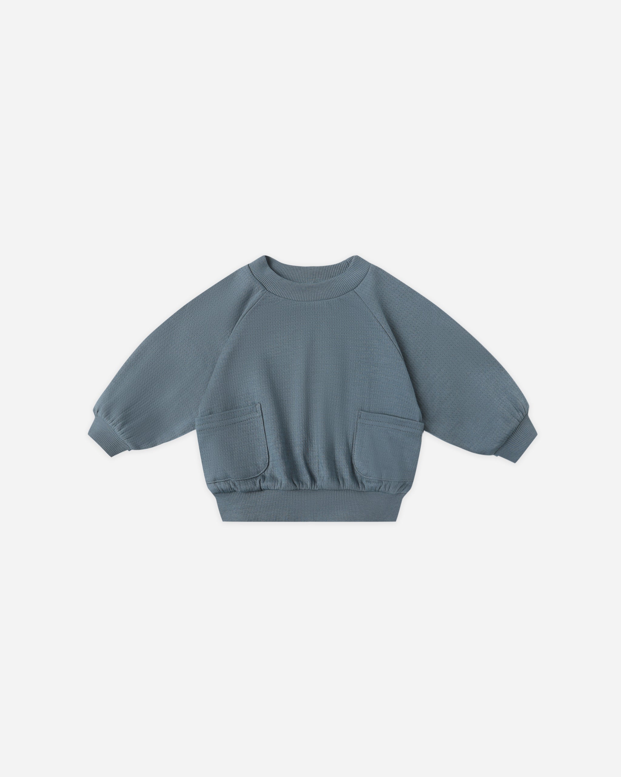 Pocket Sweatshirt || Ocean - Rylee + Cru | Kids Clothes | Trendy Baby Clothes | Modern Infant Outfits |
