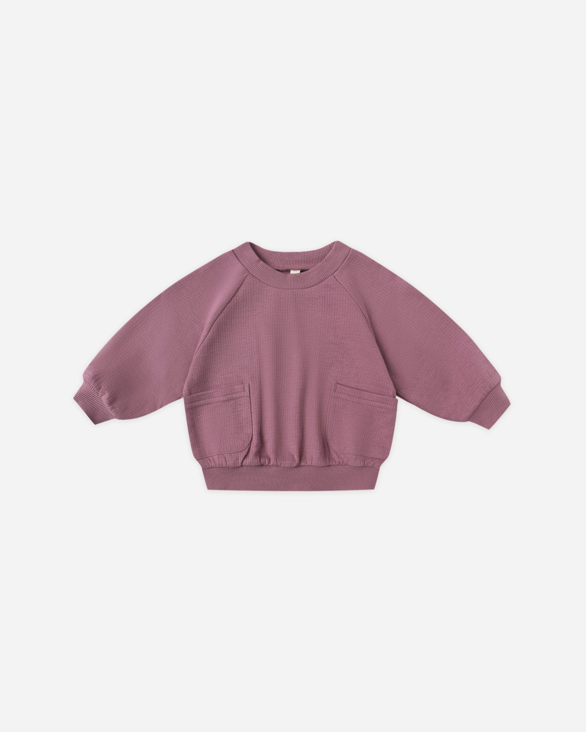Pocket Sweatshirt || Mulberry - Rylee + Cru | Kids Clothes | Trendy Baby Clothes | Modern Infant Outfits |