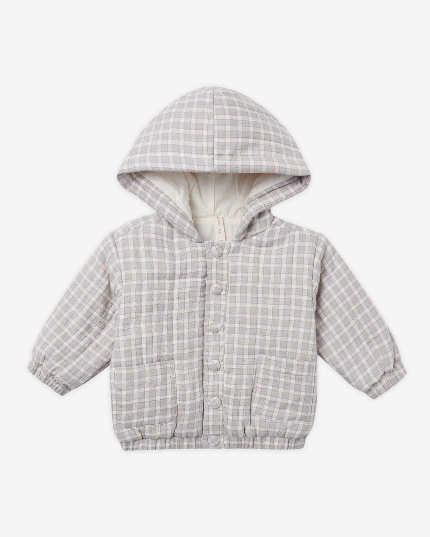 Hooded Woven Jacket Blue Gingham - Rylee + Cru | Kids Clothes | Trendy Baby Clothes | Modern Infant Outfits |