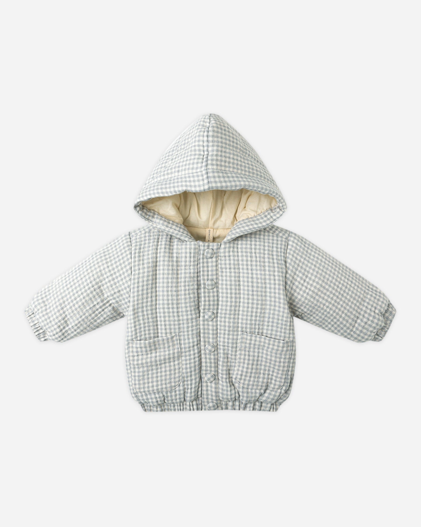 Hooded Woven Jacket || Blue Gingham - Rylee + Cru | Kids Clothes | Trendy Baby Clothes | Modern Infant Outfits |
