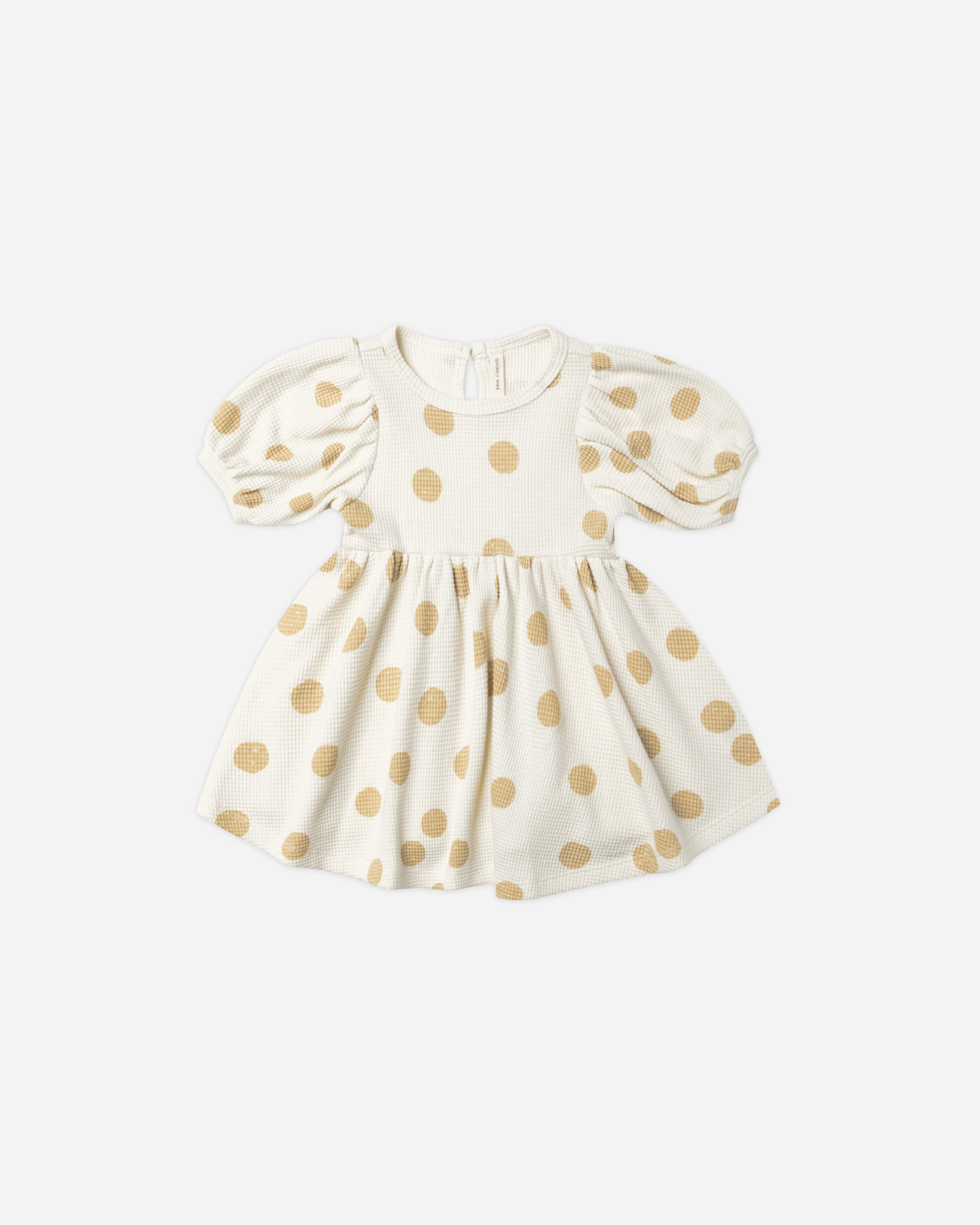 Waffle Babydoll Dress || Butter Dots - Rylee + Cru | Kids Clothes | Trendy Baby Clothes | Modern Infant Outfits |
