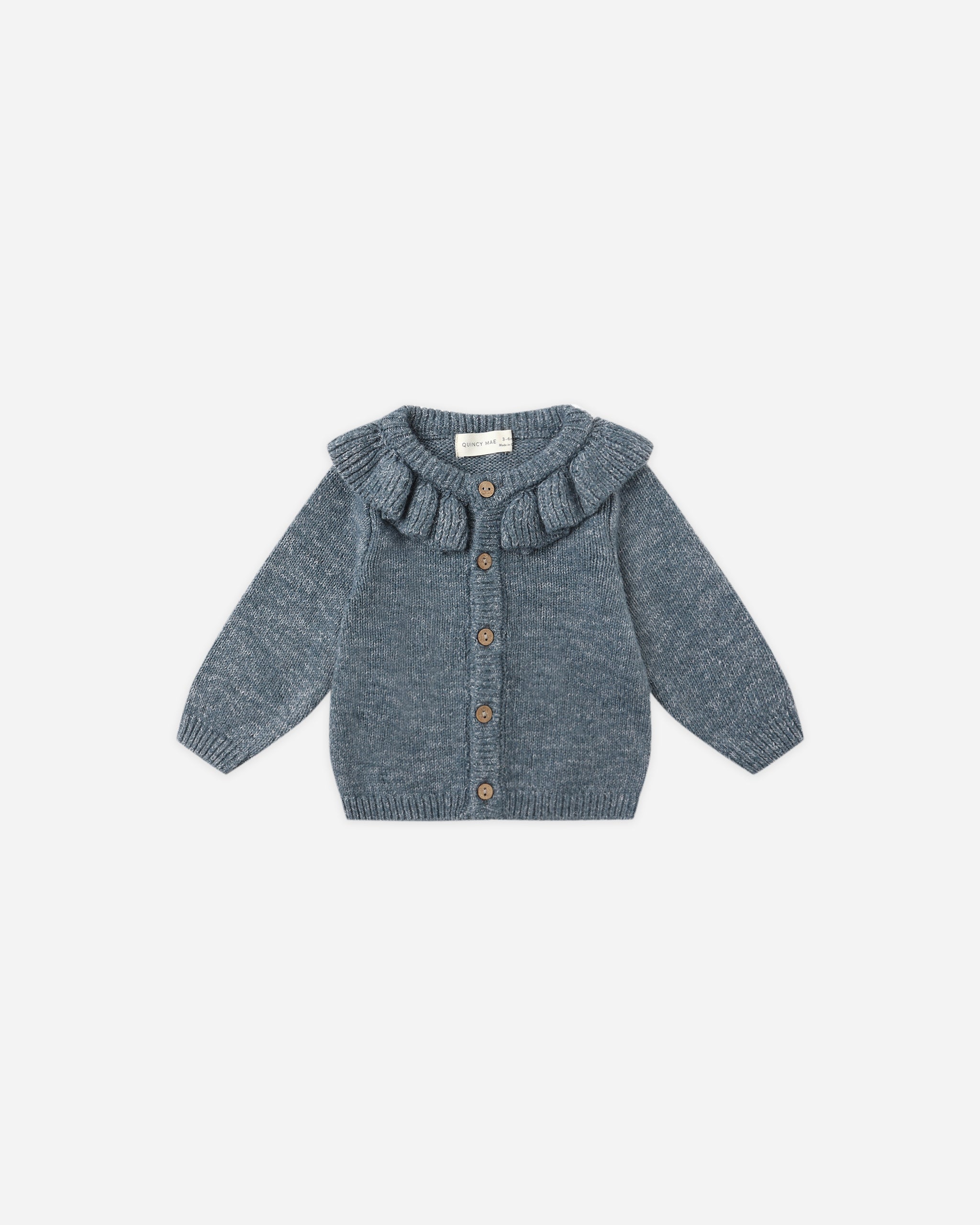 Ruffle Collar Cardigan || Ocean - Rylee + Cru | Kids Clothes | Trendy Baby Clothes | Modern Infant Outfits |