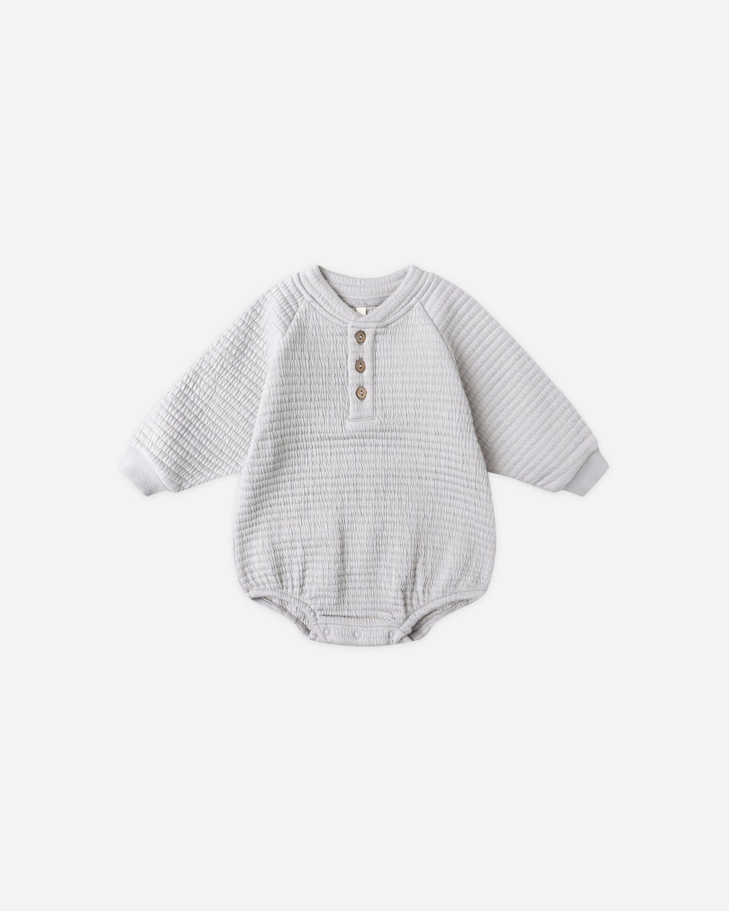 Henley Bubble Romper || Frost - Rylee + Cru | Kids Clothes | Trendy Baby Clothes | Modern Infant Outfits |