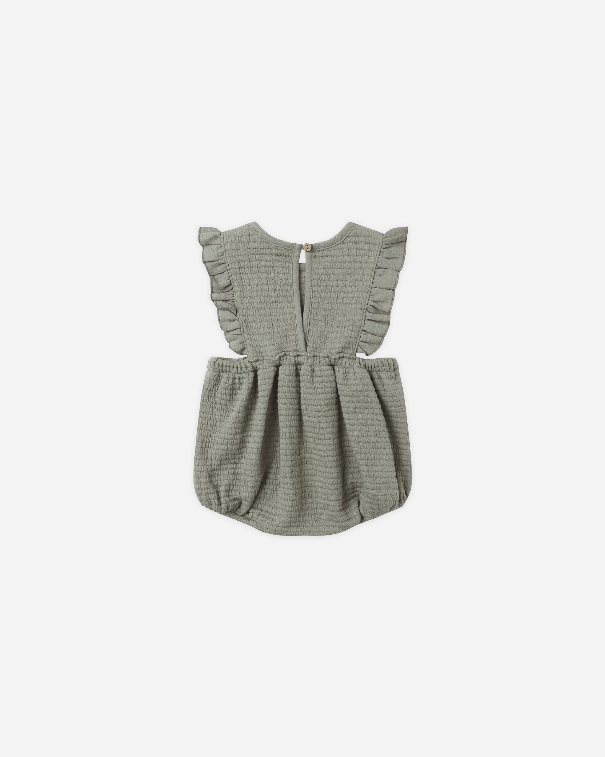 Ruffle Bubble Romper || Forest - Rylee + Cru | Kids Clothes | Trendy Baby Clothes | Modern Infant Outfits |
