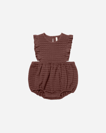 Ruffle Bubble Romper || Plum – Quincy Mae