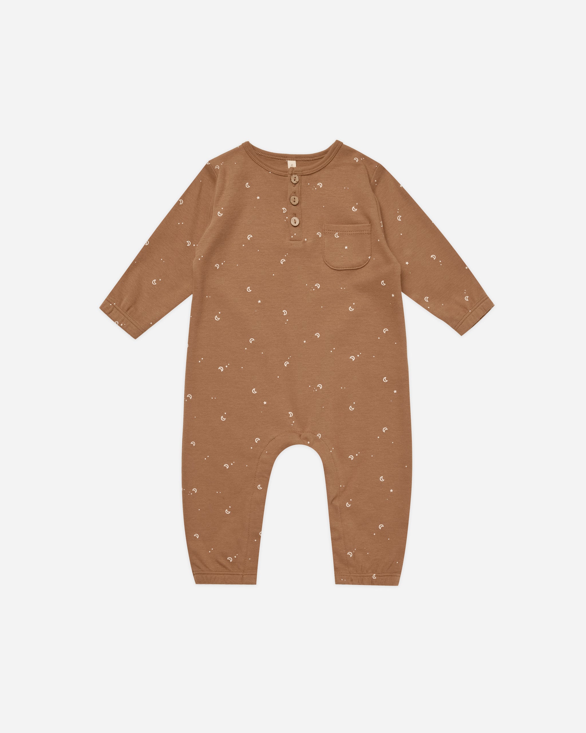 Long Sleeve Jumpsuit || Moons - Rylee + Cru | Kids Clothes | Trendy Baby Clothes | Modern Infant Outfits |