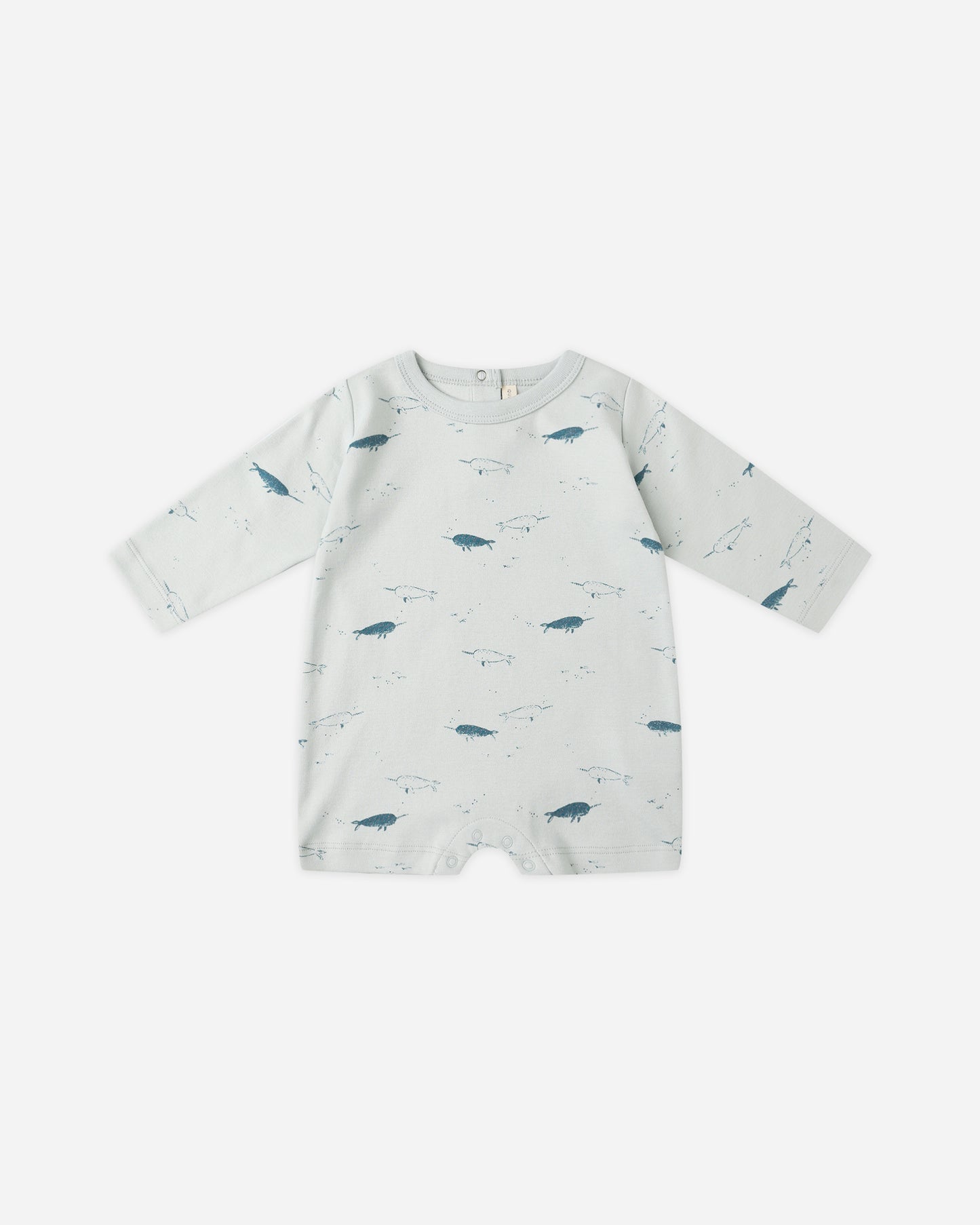 Long Sleeve Romper || Narwhals - Rylee + Cru | Kids Clothes | Trendy Baby Clothes | Modern Infant Outfits |