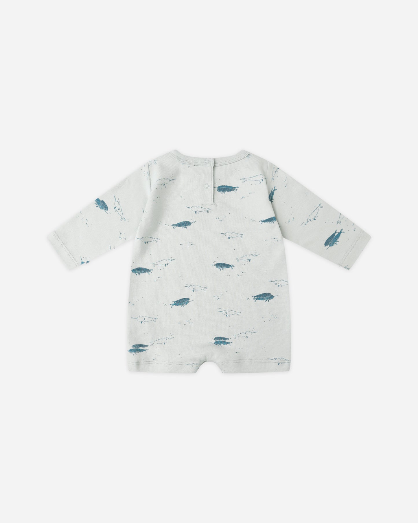 Long Sleeve Romper || Narwhals - Rylee + Cru | Kids Clothes | Trendy Baby Clothes | Modern Infant Outfits |