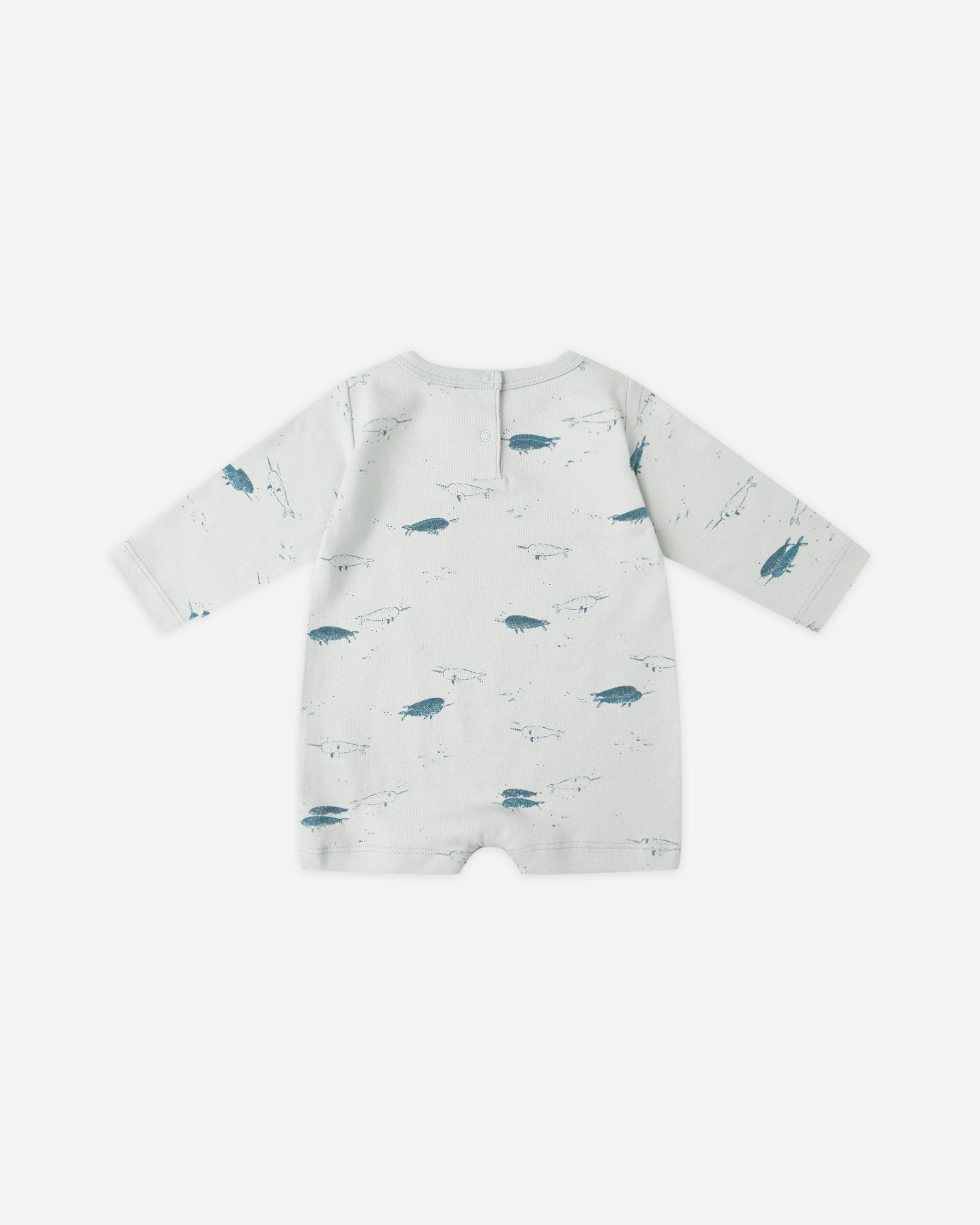 Long Sleeve Romper || Narwhals - Rylee + Cru | Kids Clothes | Trendy Baby Clothes | Modern Infant Outfits |