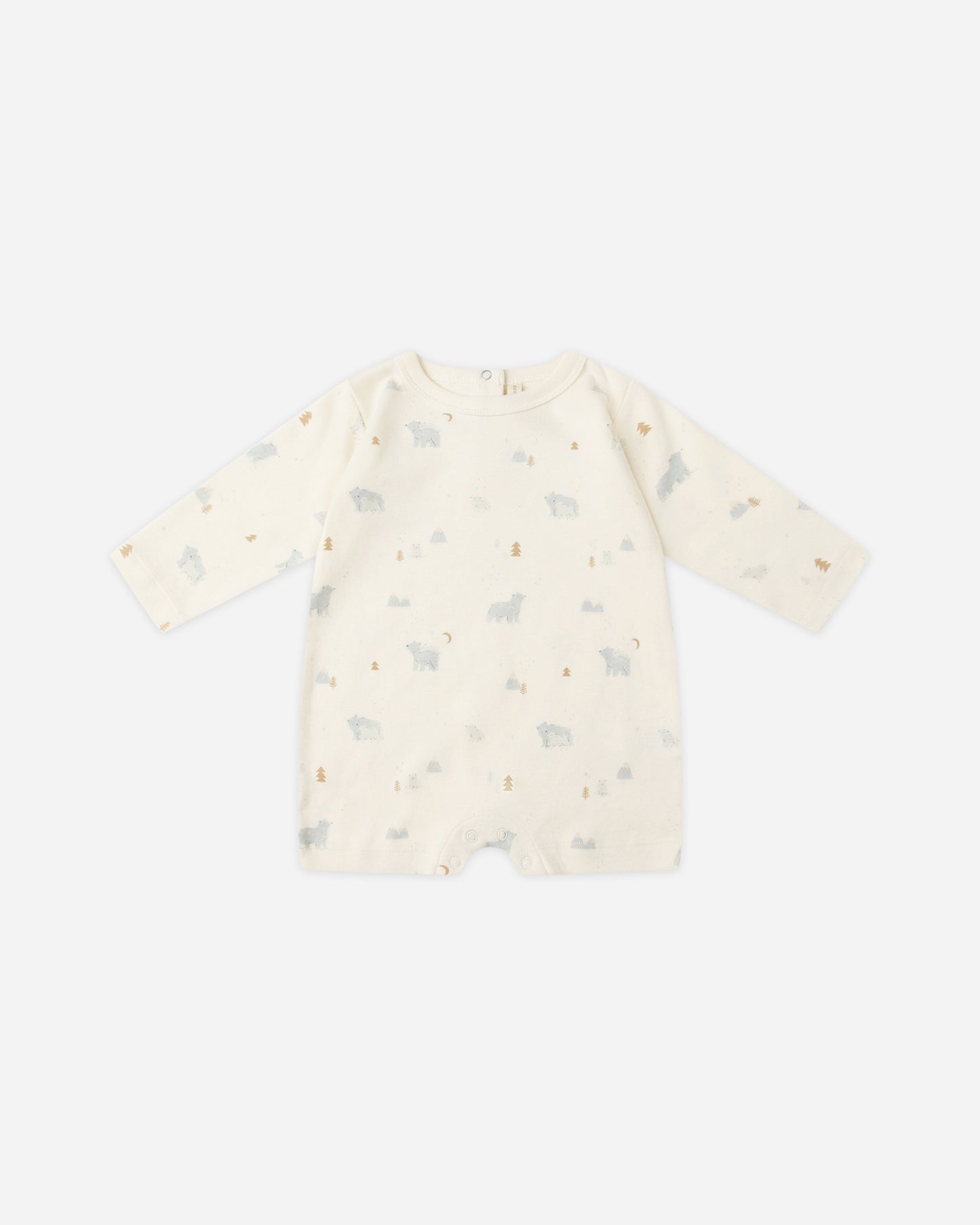 Long Sleeve Romper || Polar Bears - Rylee + Cru | Kids Clothes | Trendy Baby Clothes | Modern Infant Outfits |