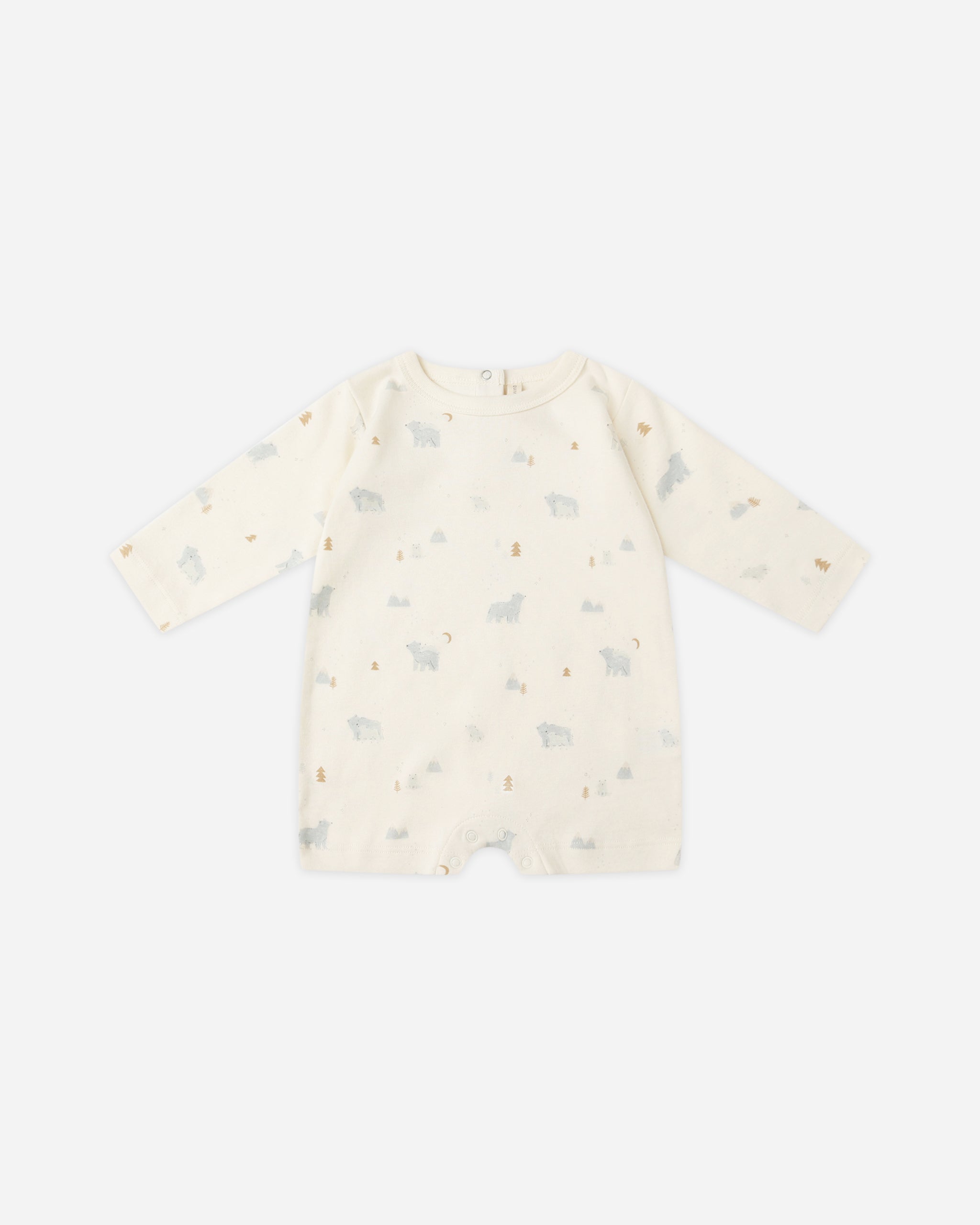 Long Sleeve Romper || Polar Bears - Rylee + Cru | Kids Clothes | Trendy Baby Clothes | Modern Infant Outfits |