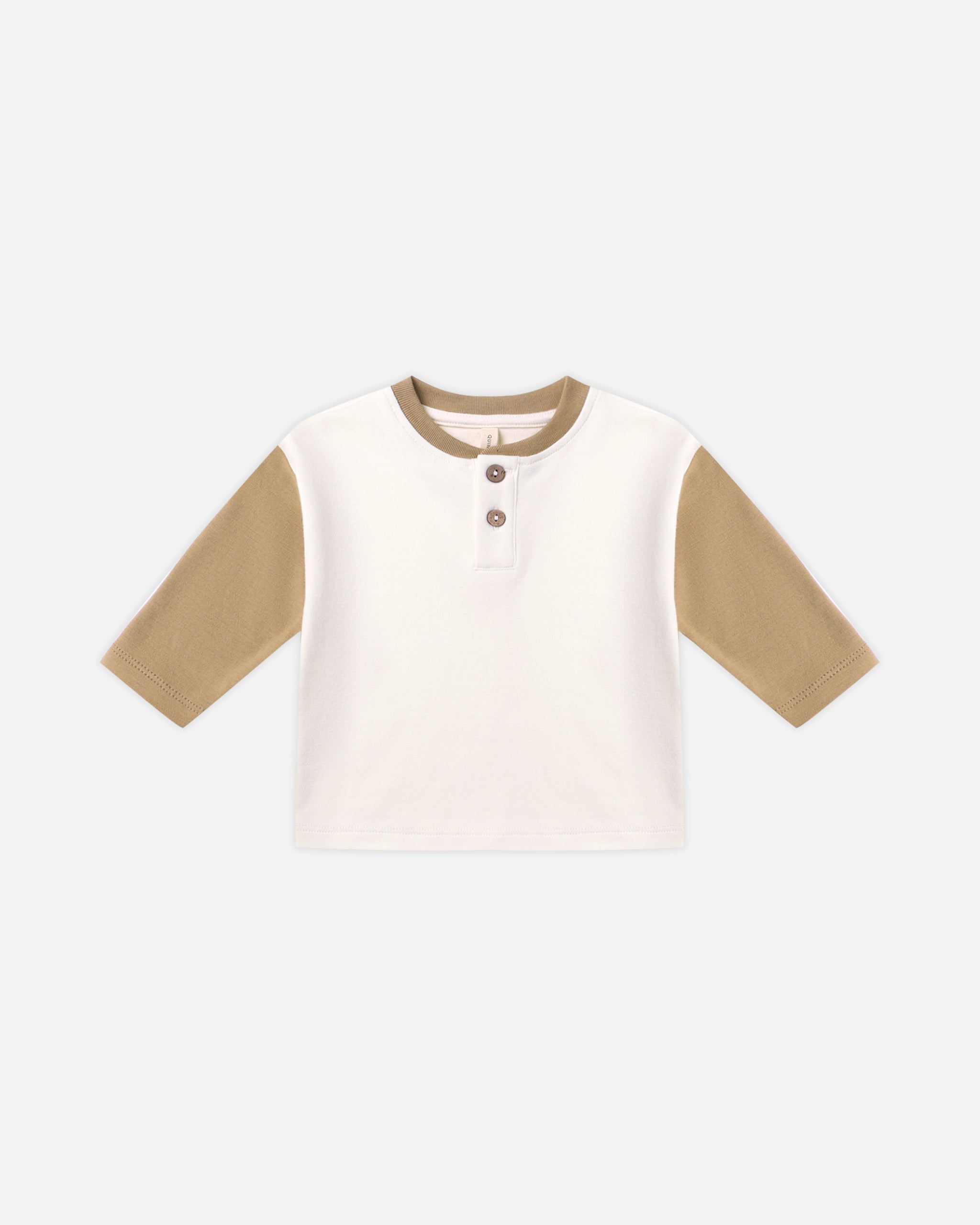 Long Sleeve Henley Tee || Gold - Rylee + Cru | Kids Clothes | Trendy Baby Clothes | Modern Infant Outfits |